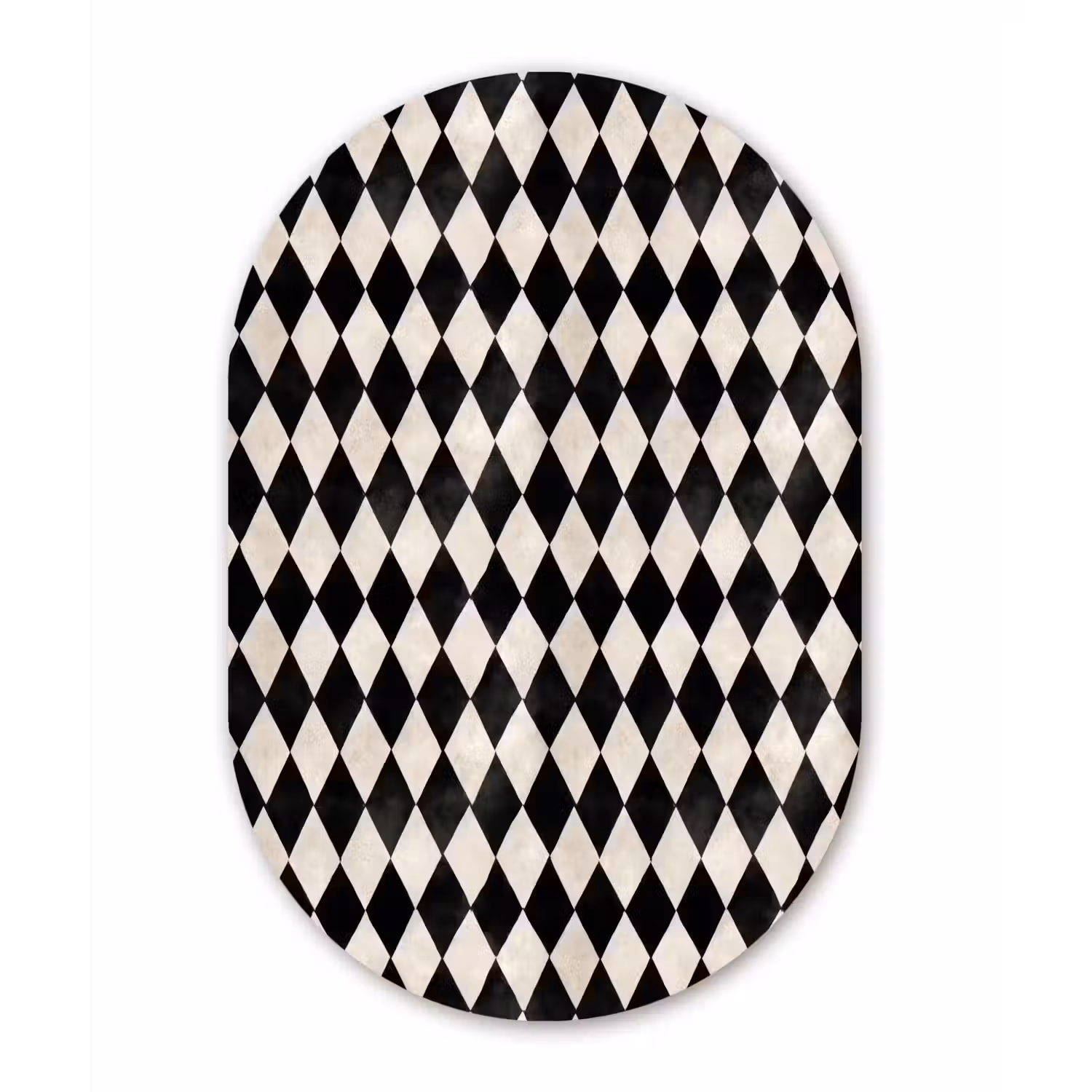 Klassiek - Patroon - Zwart Wandcirkel Ovaal Aluminium middel 839 -3d