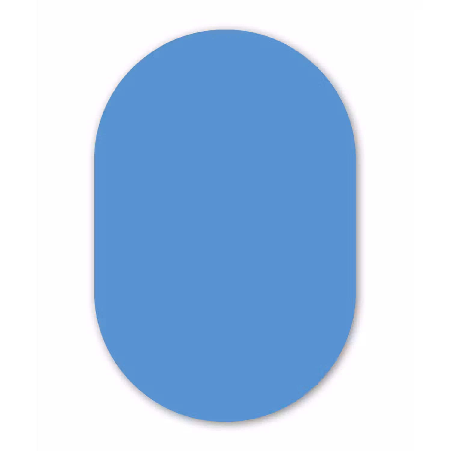 Cornflower - Blue - Blauw Wandcirkel Ovaal Aluminium middel 839 -3d