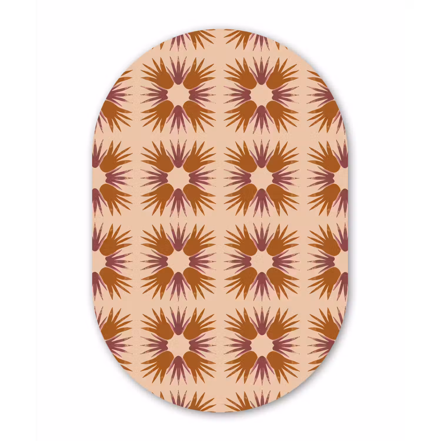 Ornament - Patroon - Oker Wandcirkel Ovaal Aluminium middel 839 -3d