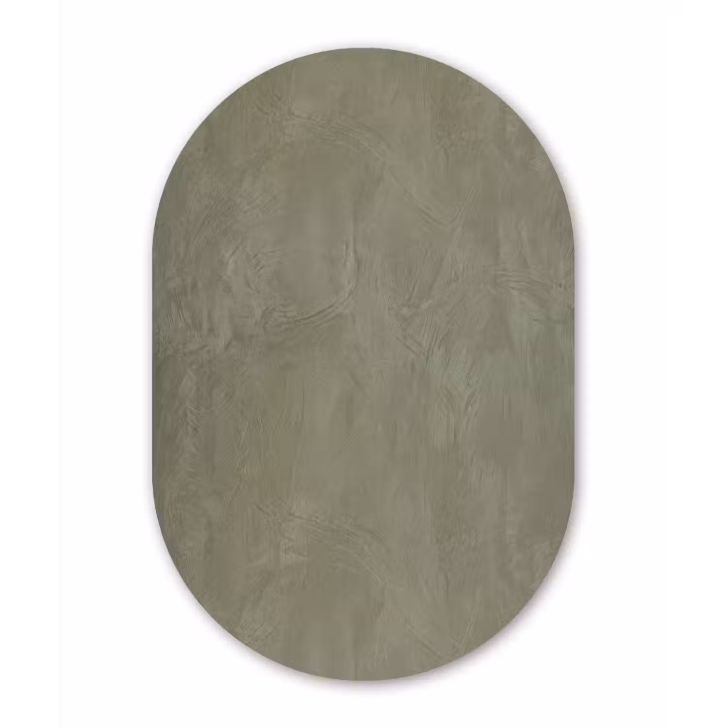 Textuur - Betonlook - Achtergrond - Modern - Groen Wandcirkel Ovaal Aluminium middel -3d