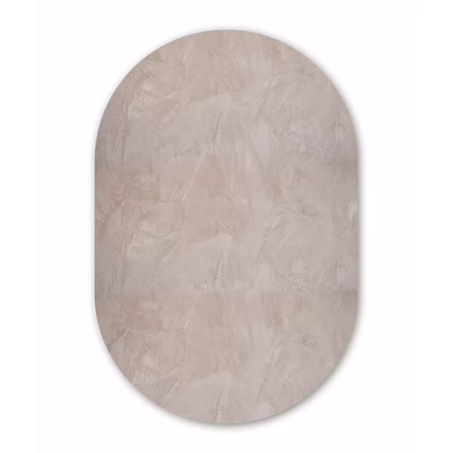 Textuur - Wand - Modern - Beige - Abstract Wandcirkel Ovaal Aluminium middel -3d