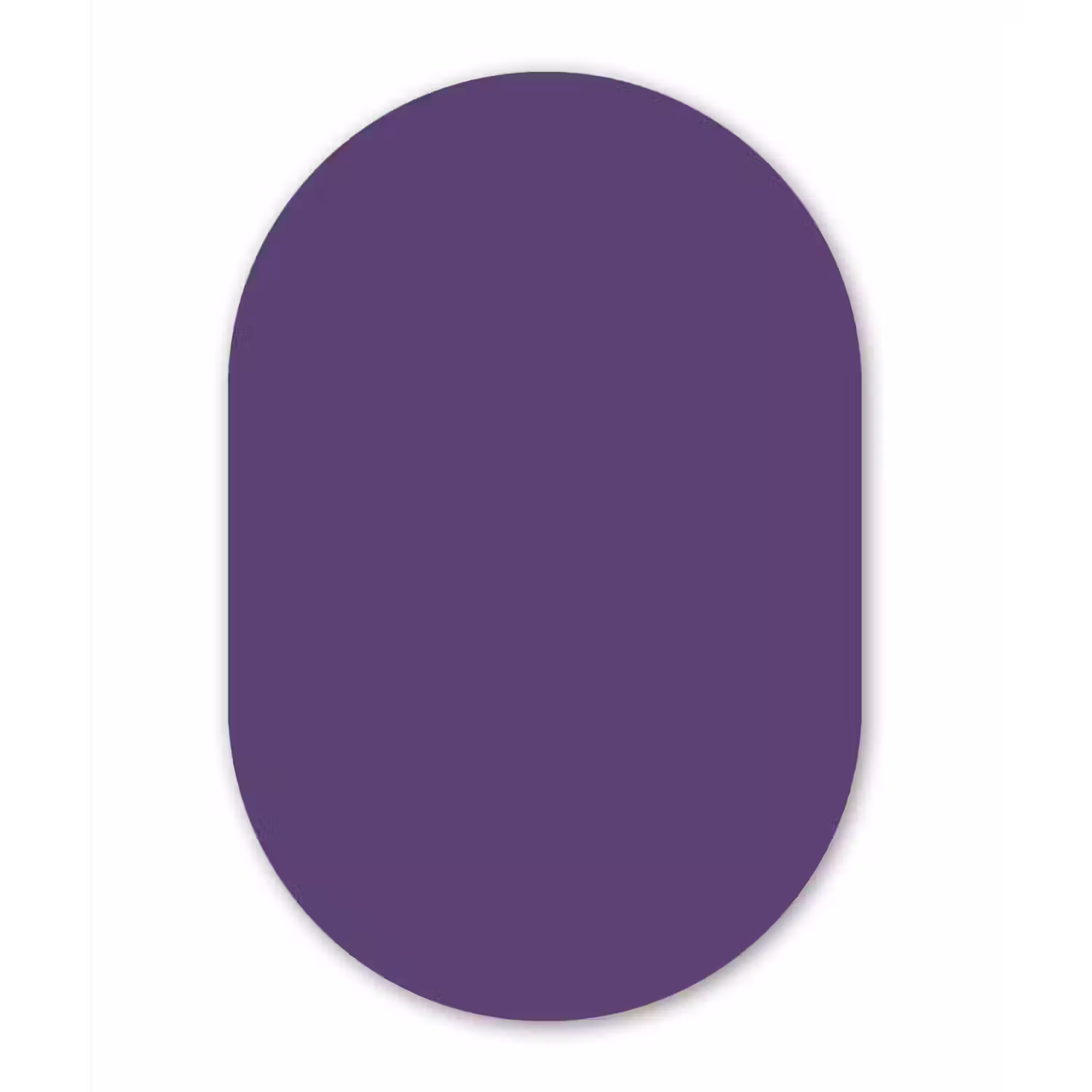 Deep - Plum - Paars Wandcirkel Ovaal Aluminium middel 839 -3d