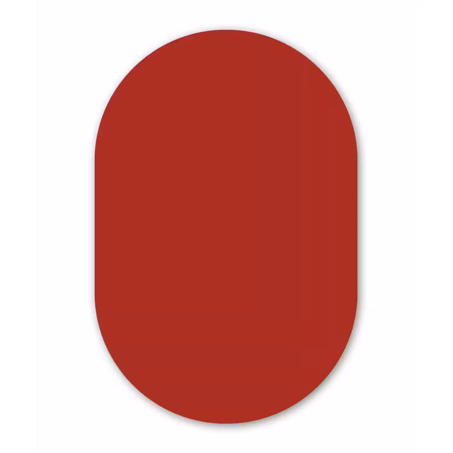 Deep - Crimson - Rood Wandcirkel Ovaal Aluminium middel 839 -3d