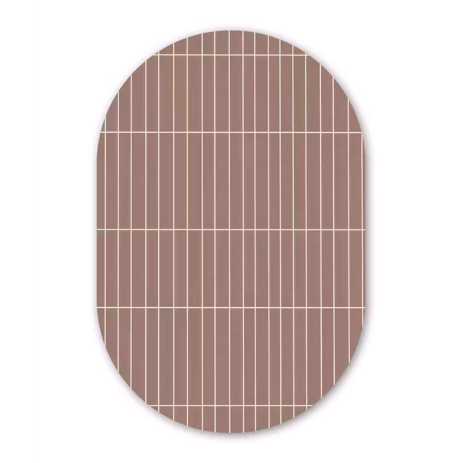 Verticaal - Wandtegel - Terracotta Wandcirkel Ovaal Aluminium middel 839 -3d