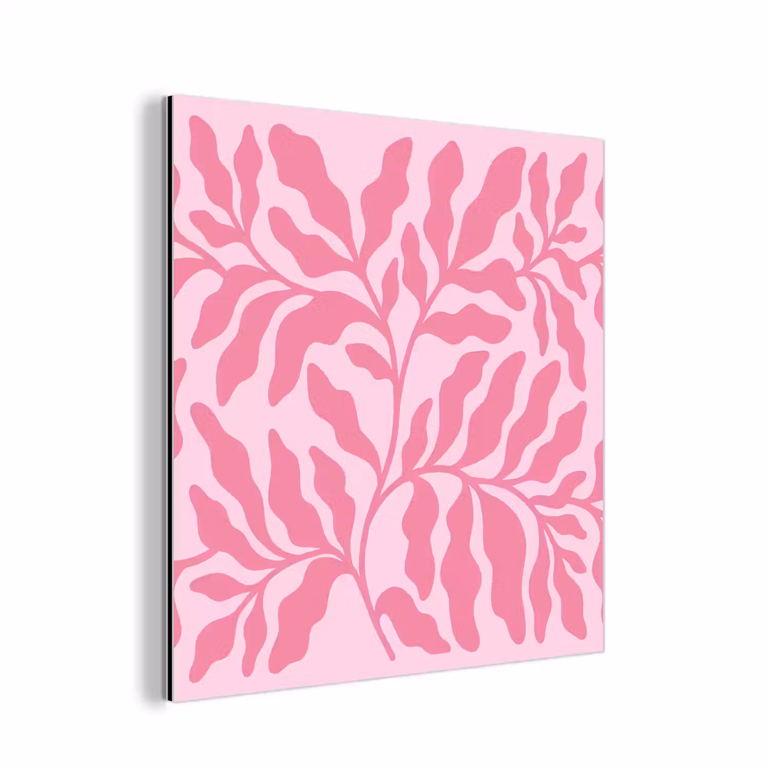 Planten - Organisch - Abstract - Modern - Roze aluminium wit klein -3d