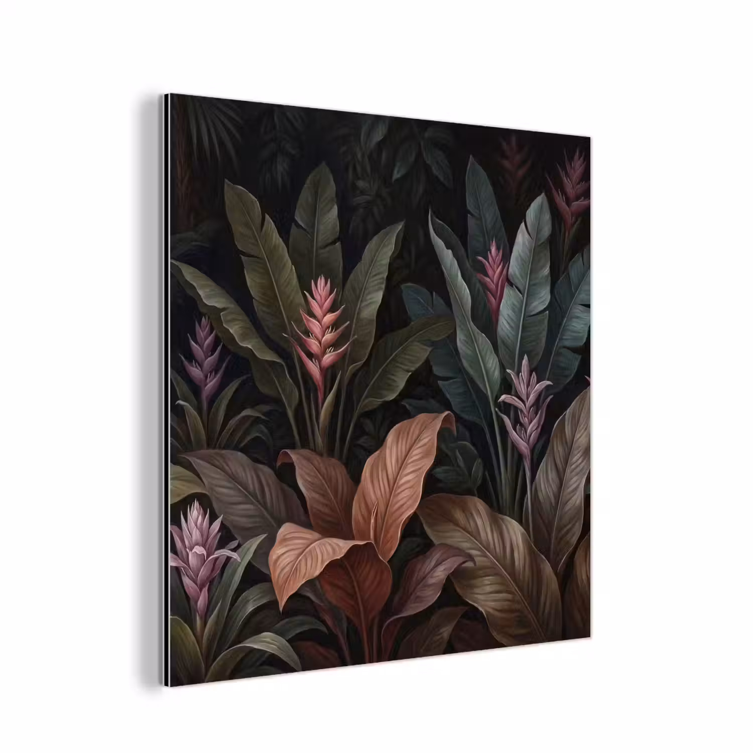 Planten - Tropisch - Jungle - Donker - Natuur aluminium wit klein -3d