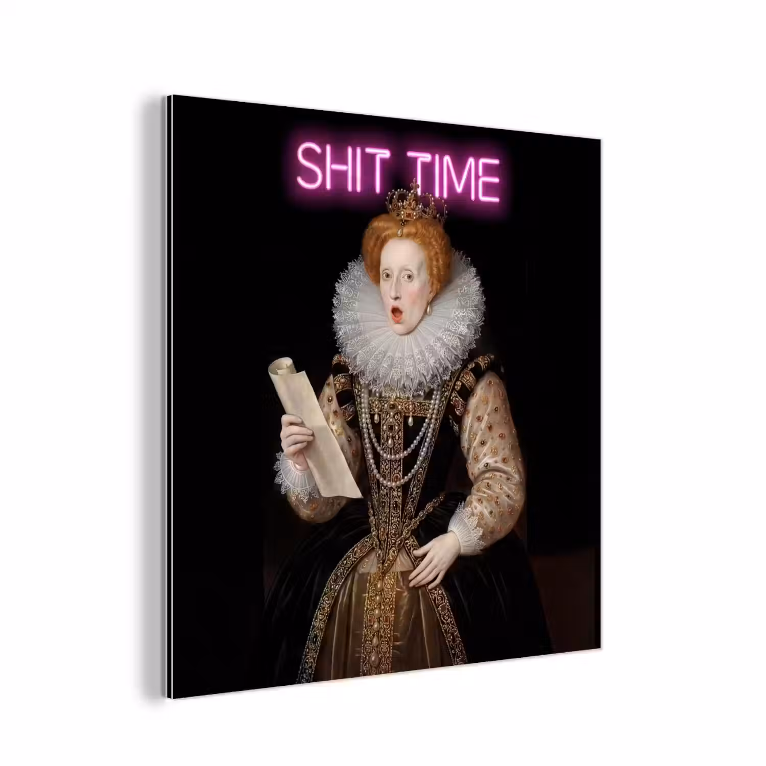 Portret - Humor - Neon aluminium wit klein -3d