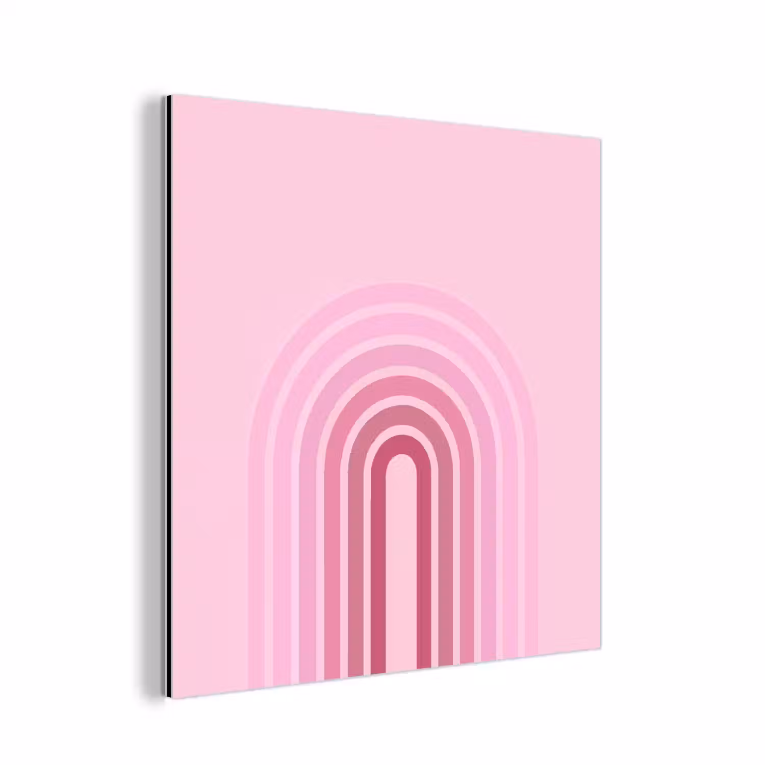 Regenboog - Roze - Abstract - Modern - Minimalistisch aluminium wit klein -3d