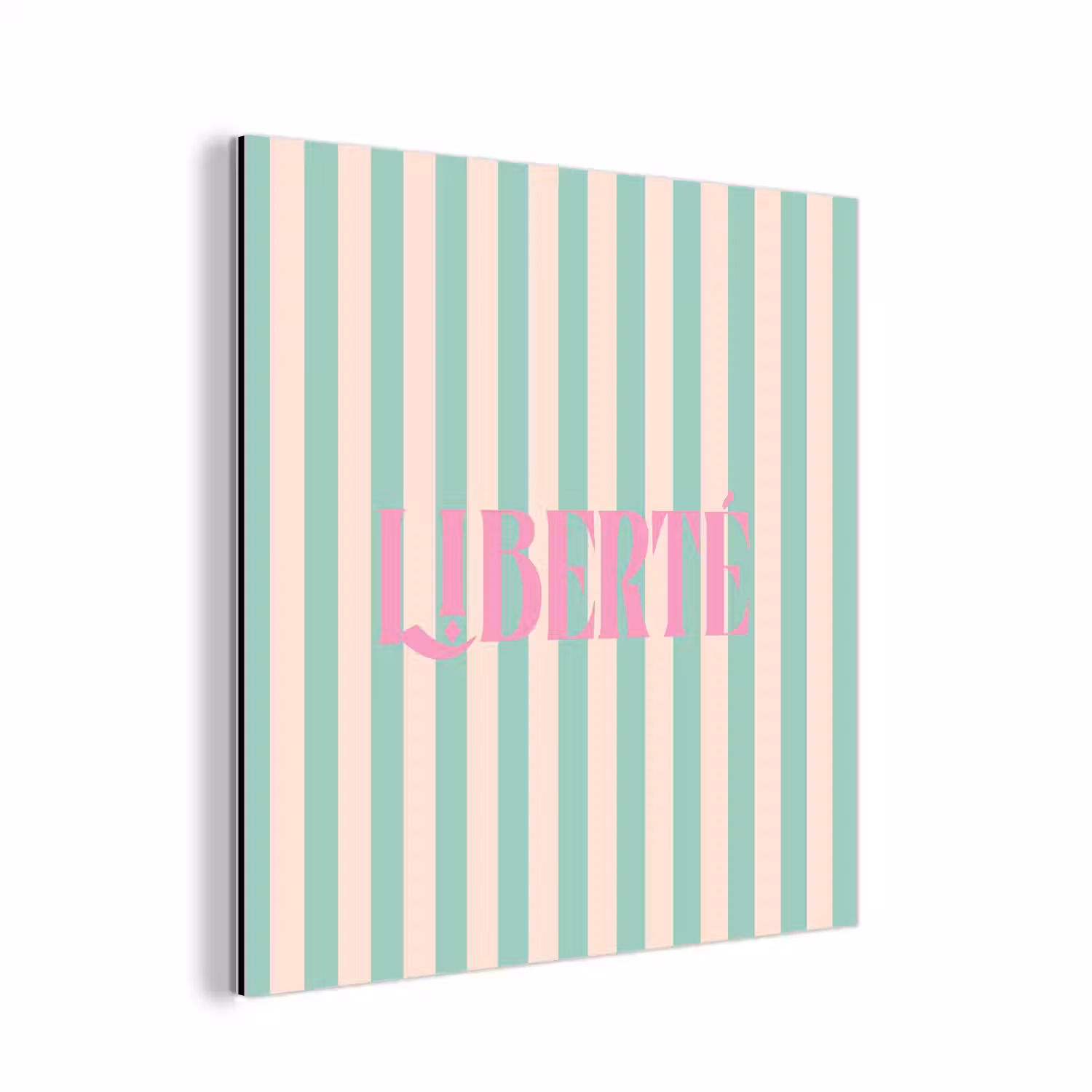 Roze - Groen - Strepen - Liberté aluminium wit klein -3d