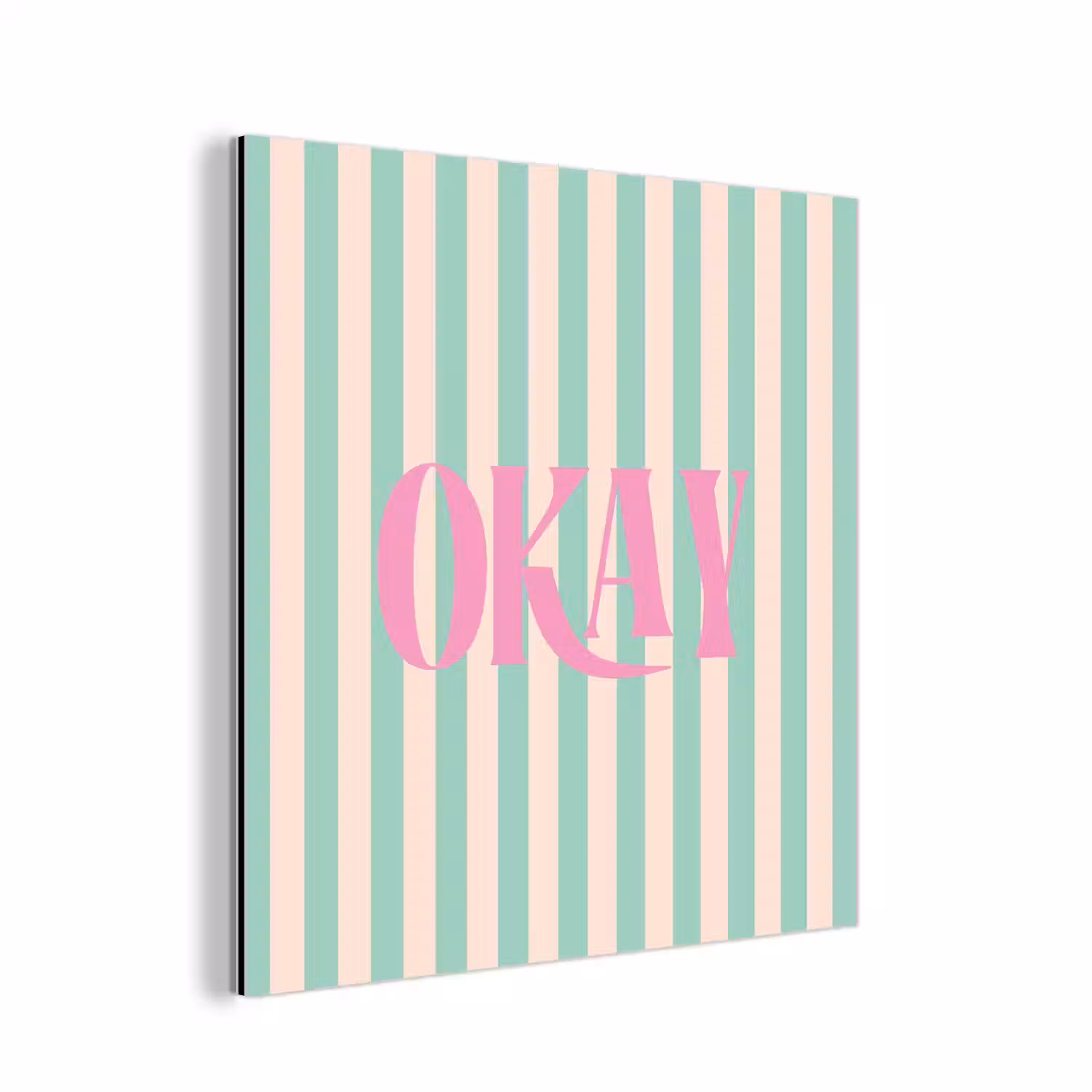 Roze - Groen - Strepen - Okay aluminium wit klein -3d