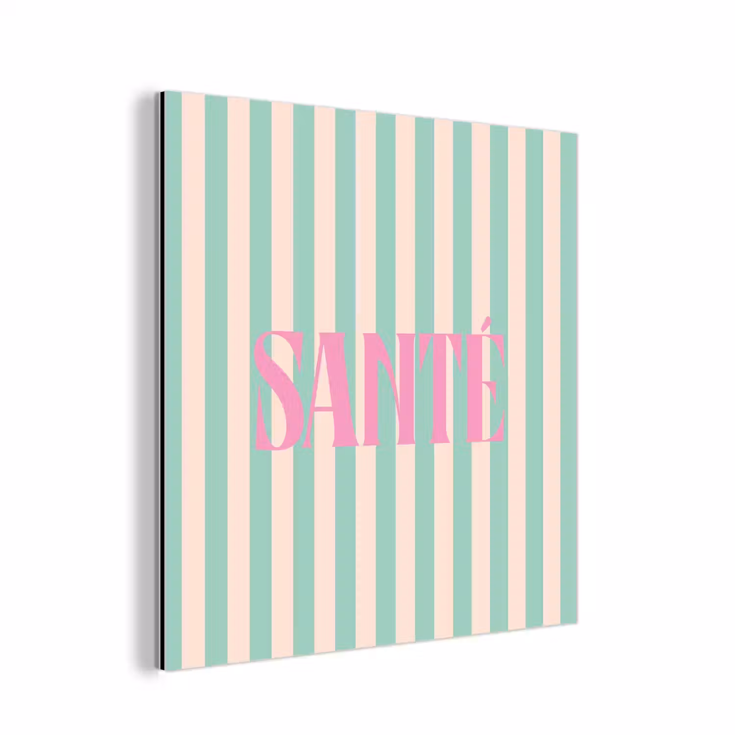 Roze - Groen - Strepen - Santé aluminium wit klein -3d