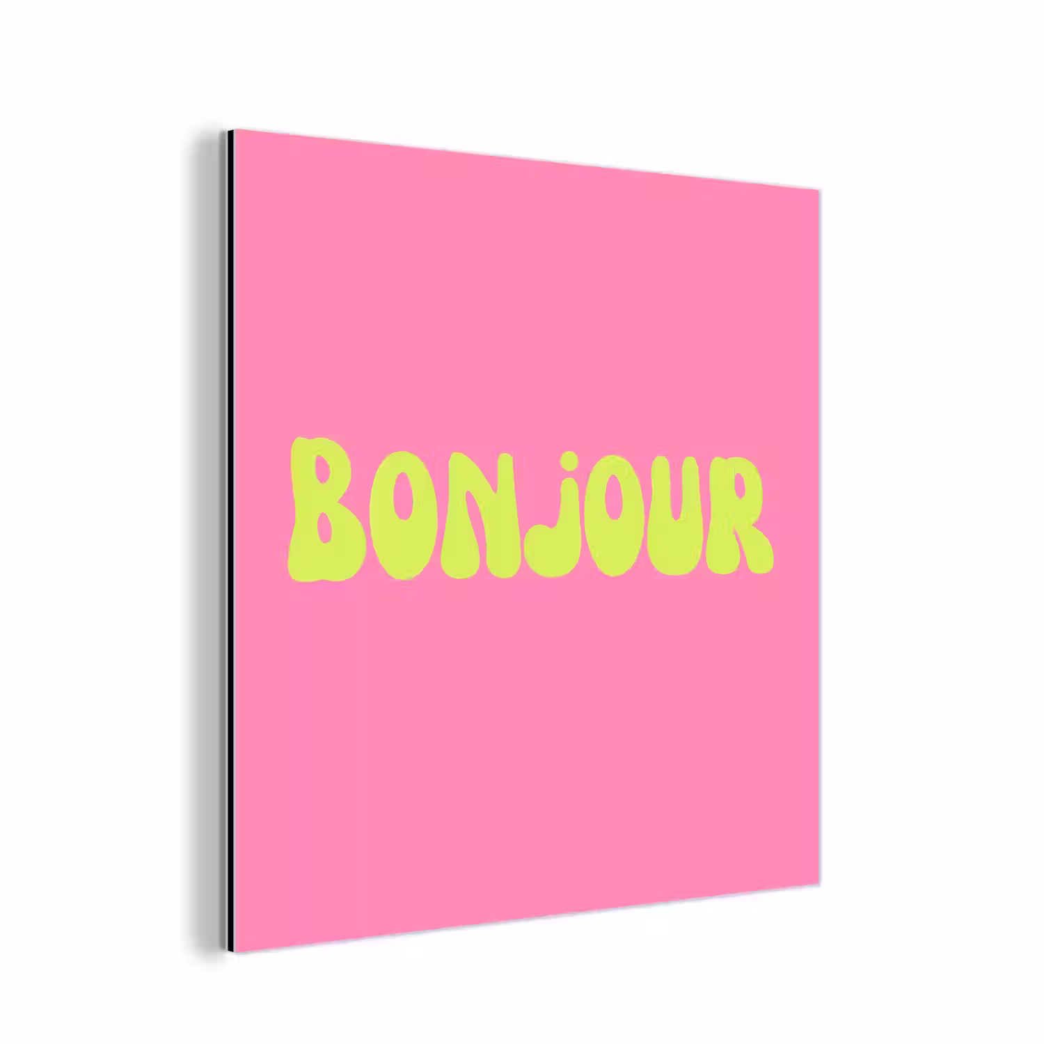 Roze - Groene bonjour - Organisch aluminium wit klein -3d