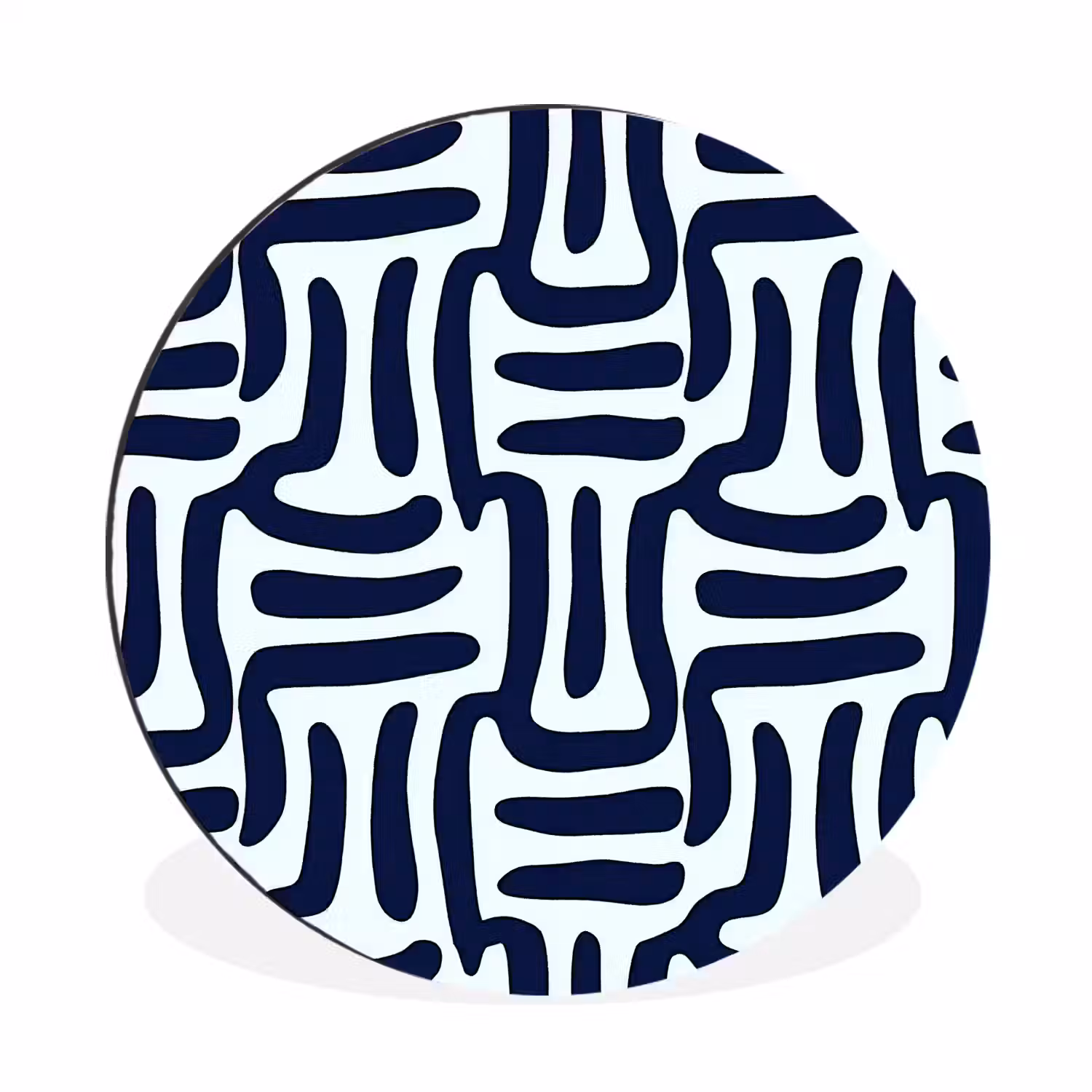 Abstract - Modern - Blauw Wandcirkel aluminium klein 190 -3d