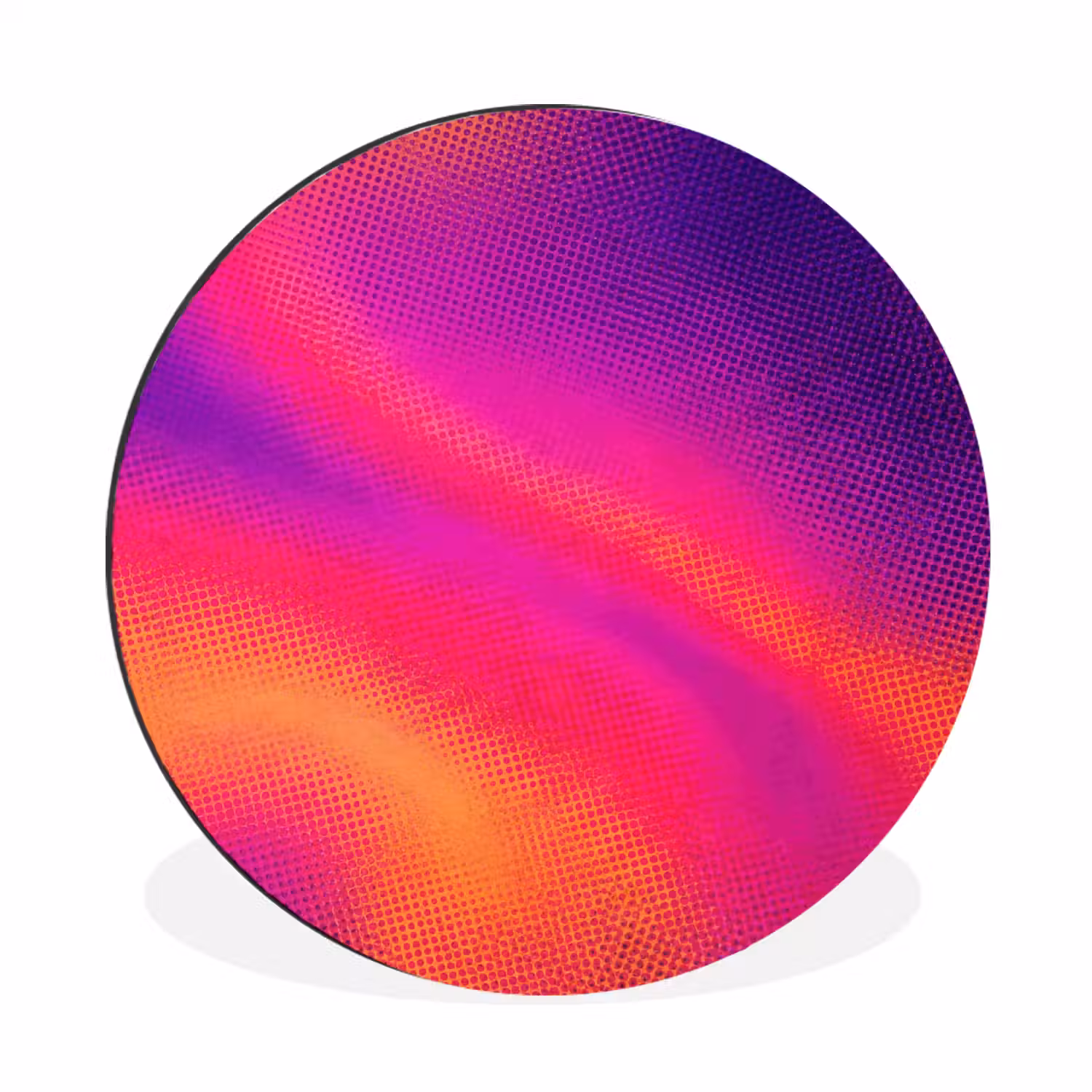 Abstract - Patroon - Kleurverloop Wandcirkel aluminium klein -3d