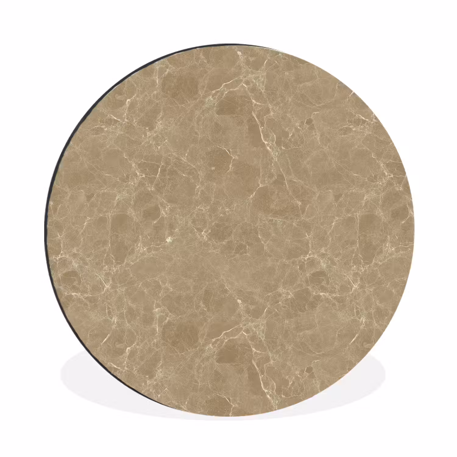 Beige - Marmer - Witte aders Wandcirkel aluminium klein 190 -3d