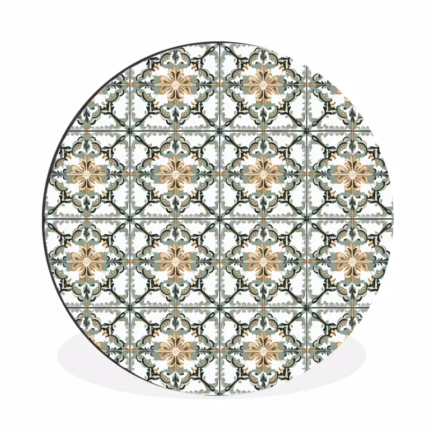 Floraal - Verweerd - Keurrijk Wandcirkel aluminium klein 190 -3d