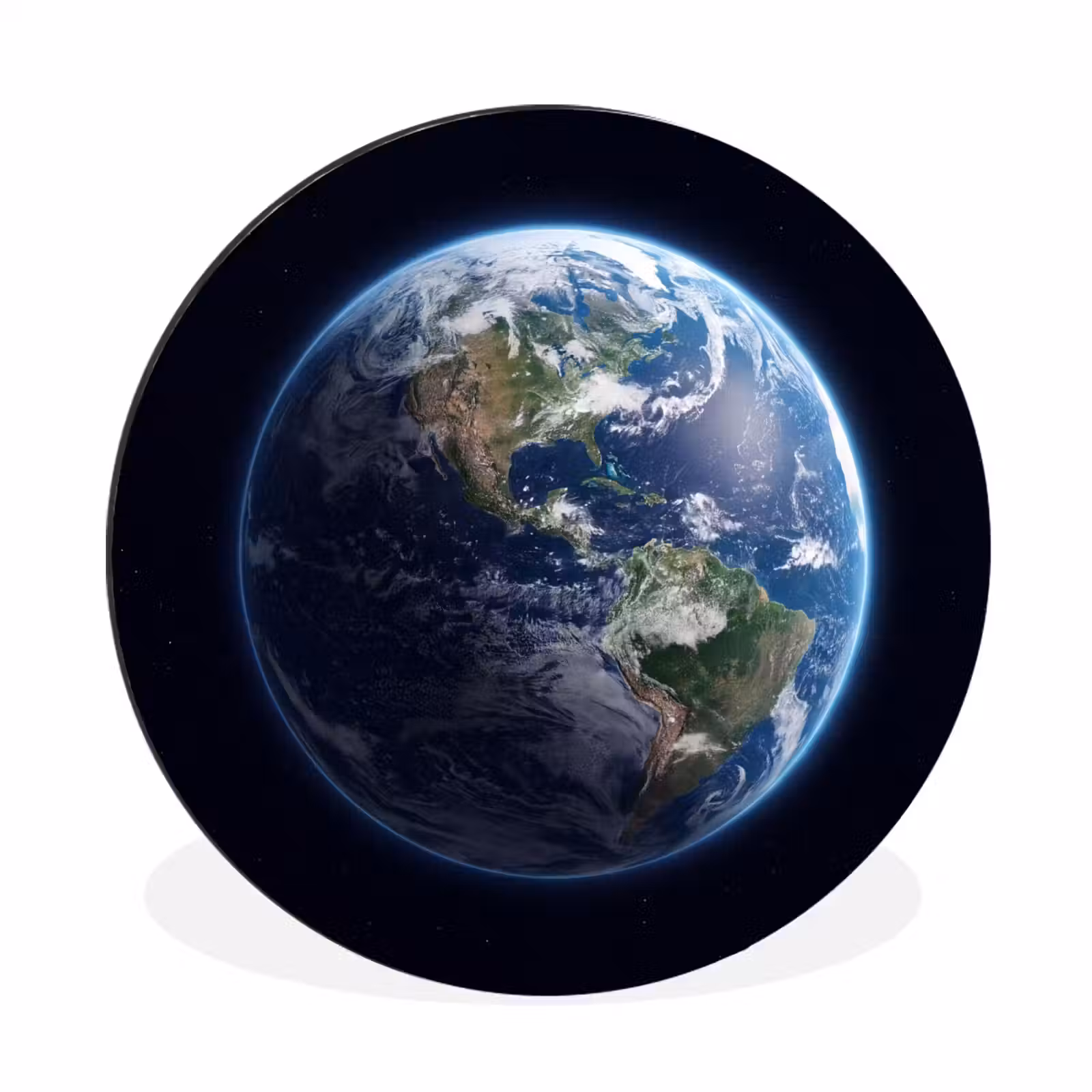 Alu-Dibond-Bild Rund - Erde – Weltraum – Kosmos - Aarde - Ruimte - Kosmos Wandcirkel aluminium klein