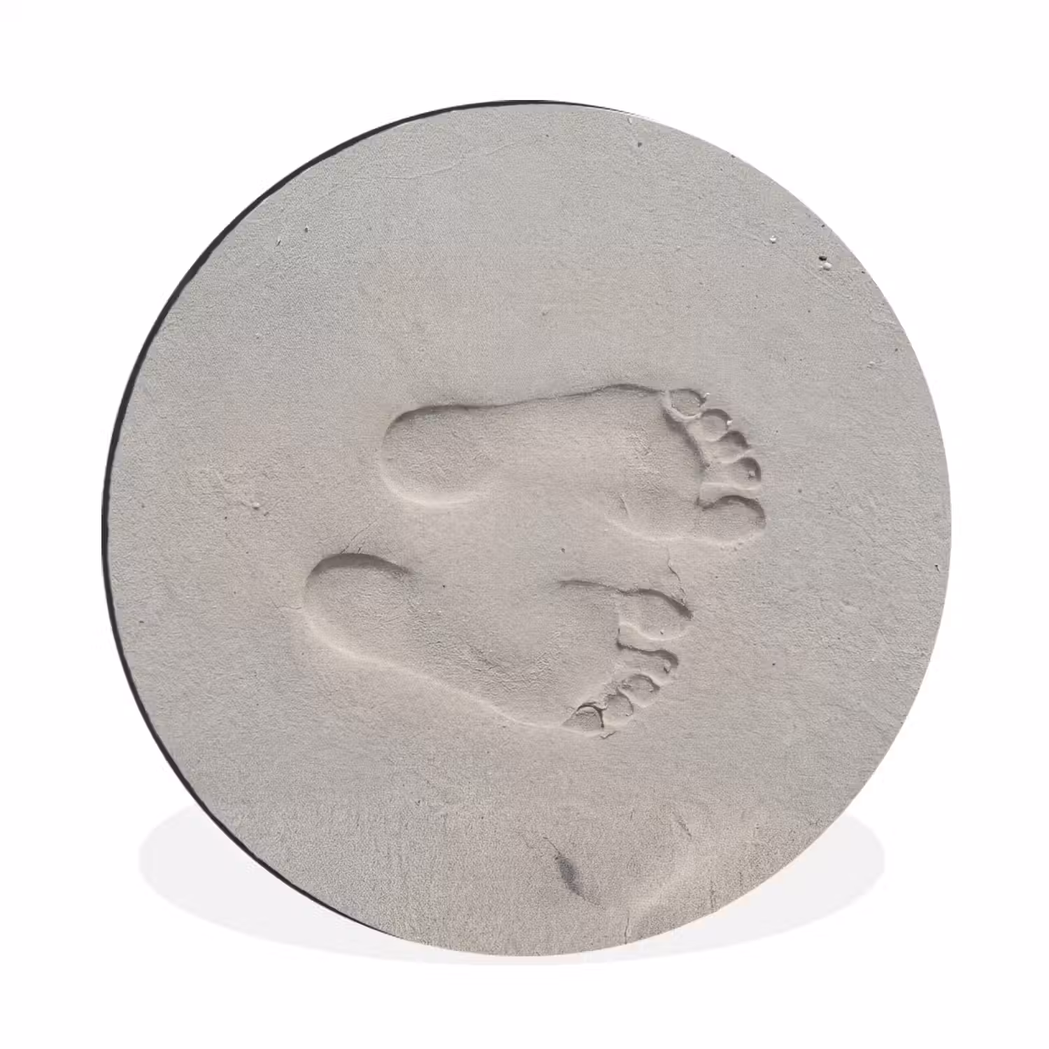 Voeten - Afdrukken - Zand Wandcirkel aluminium klein -3d
