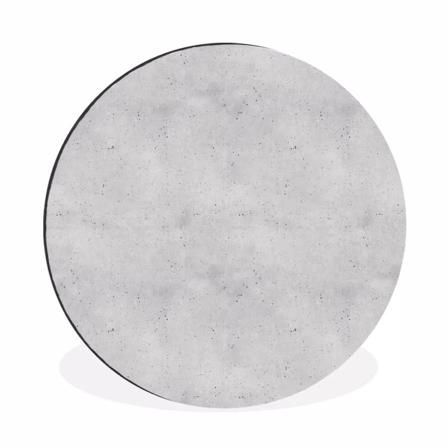 Grijs - Beton - Neutraal Wandcirkel aluminium klein 190 -3d