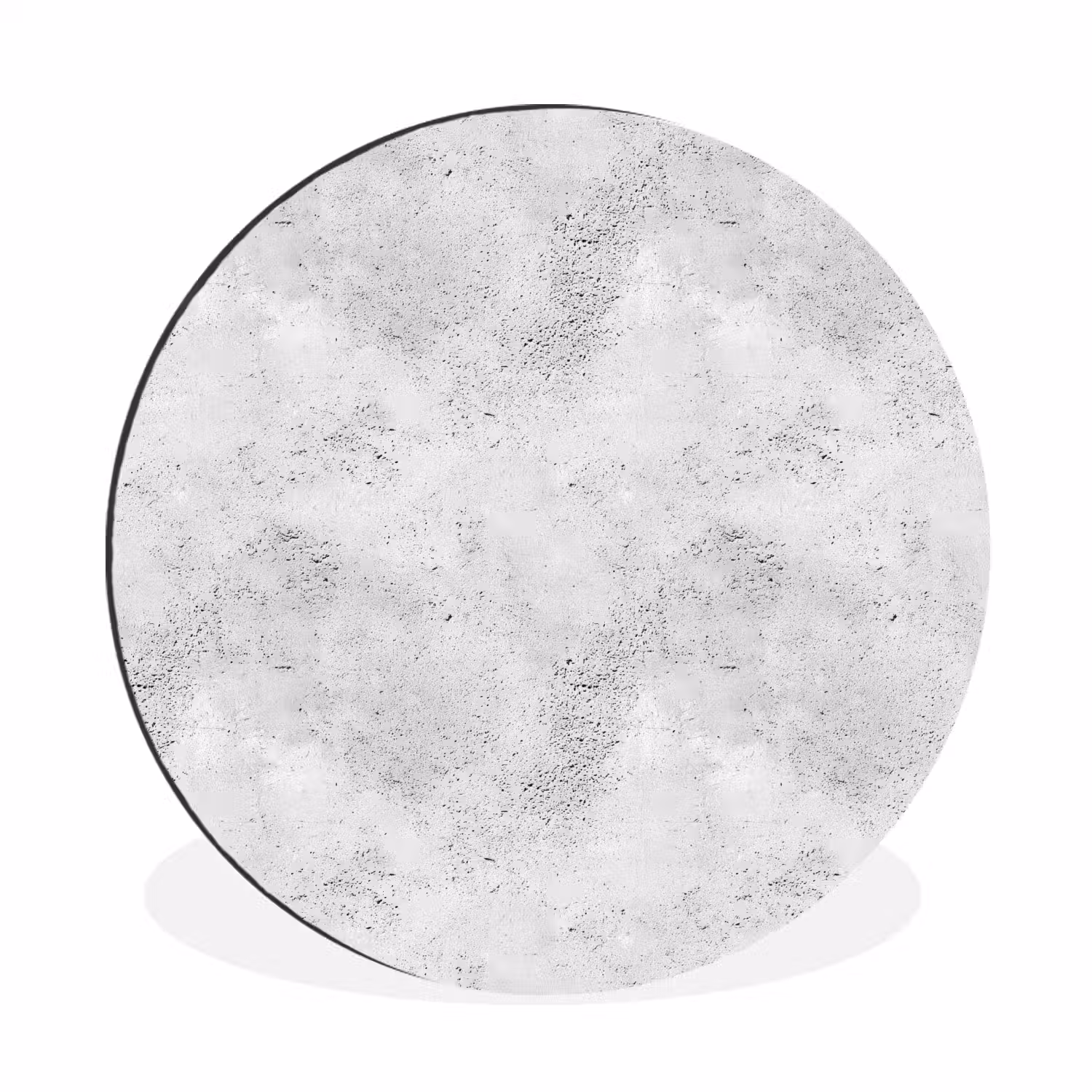 Lichtgrijs - Ruw - Subtiel Wandcirkel aluminium klein 190 -3d