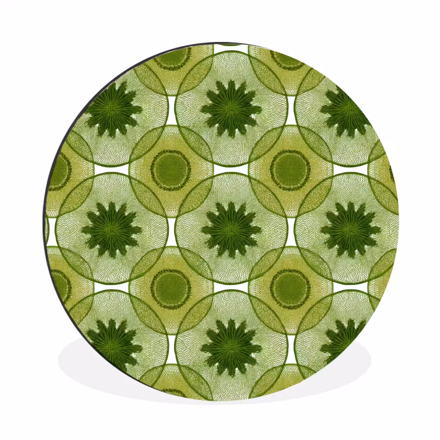 Cirkels - Patroon - Groen Wandcirkel aluminium klein 190 -3d
