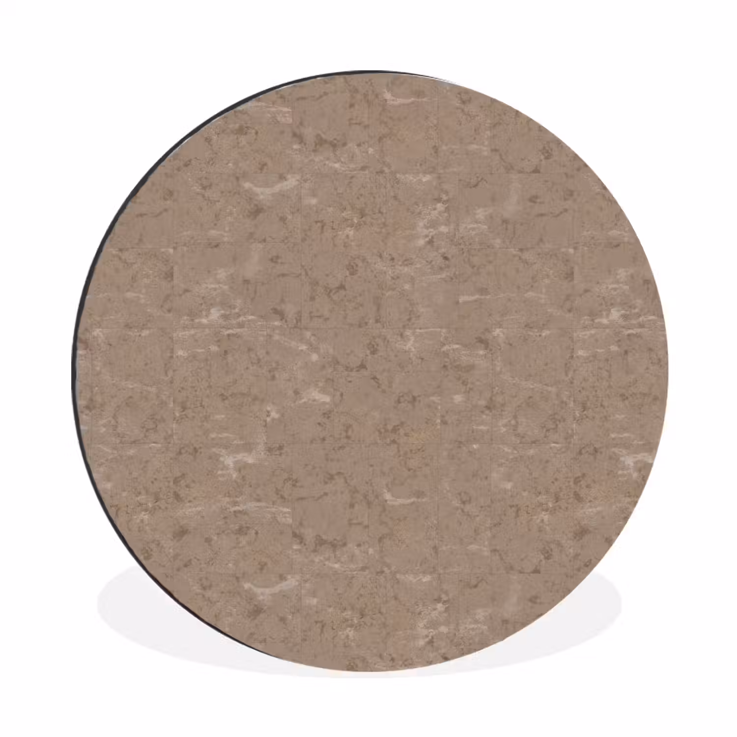 Patroon - Kalksteen - Beige Wandcirkel aluminium klein 190 -3d
