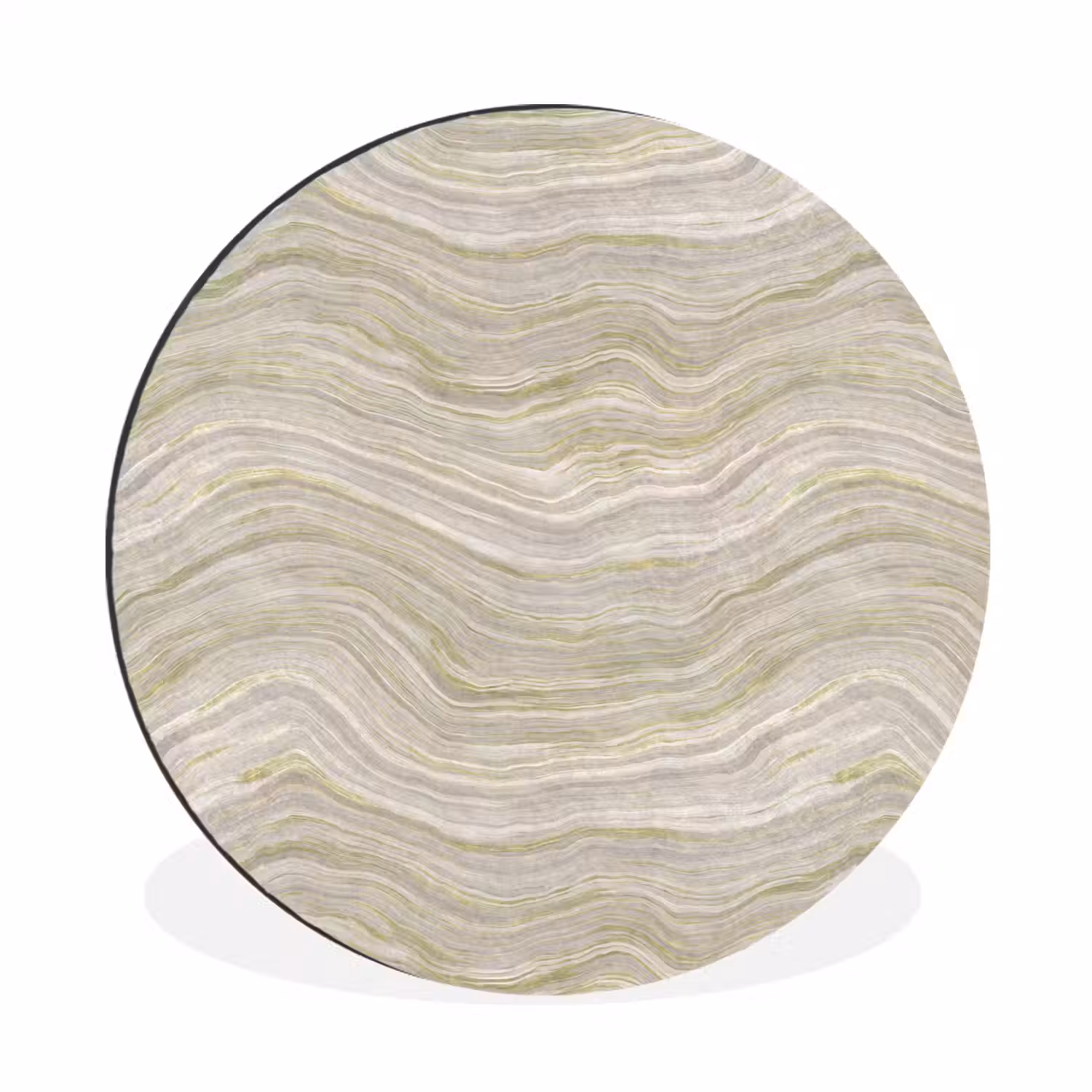 Patroon - Sereen - Groen Wandcirkel aluminium klein 190 -3d