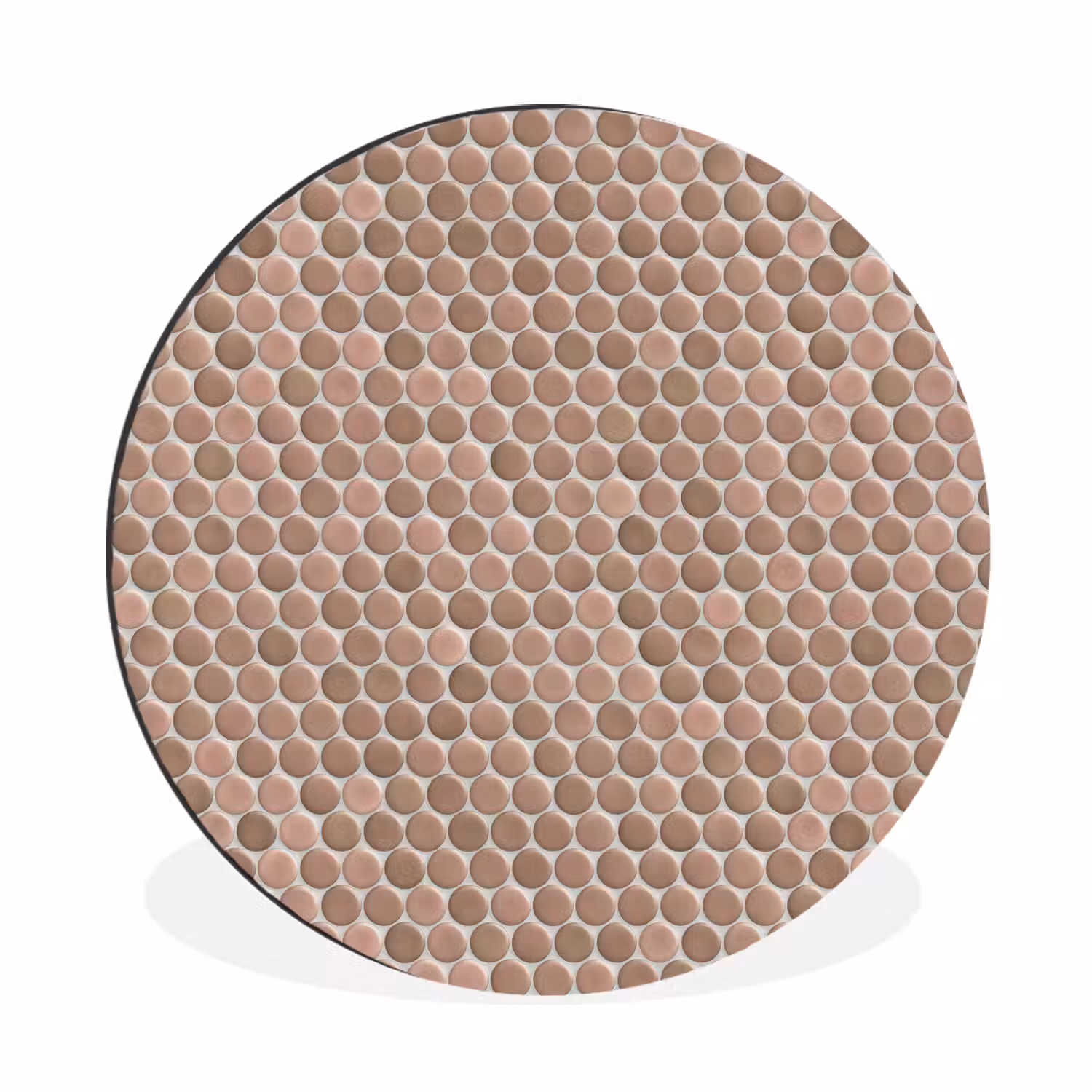 Penny - Mozaïek - Oudroze - Terracotta Wandcirkel aluminium klein 190 -3d