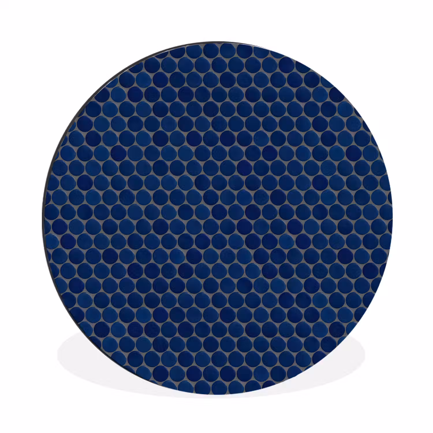 Penny - Mozaïek - Donkerblauw Wandcirkel aluminium klein 190 -3d