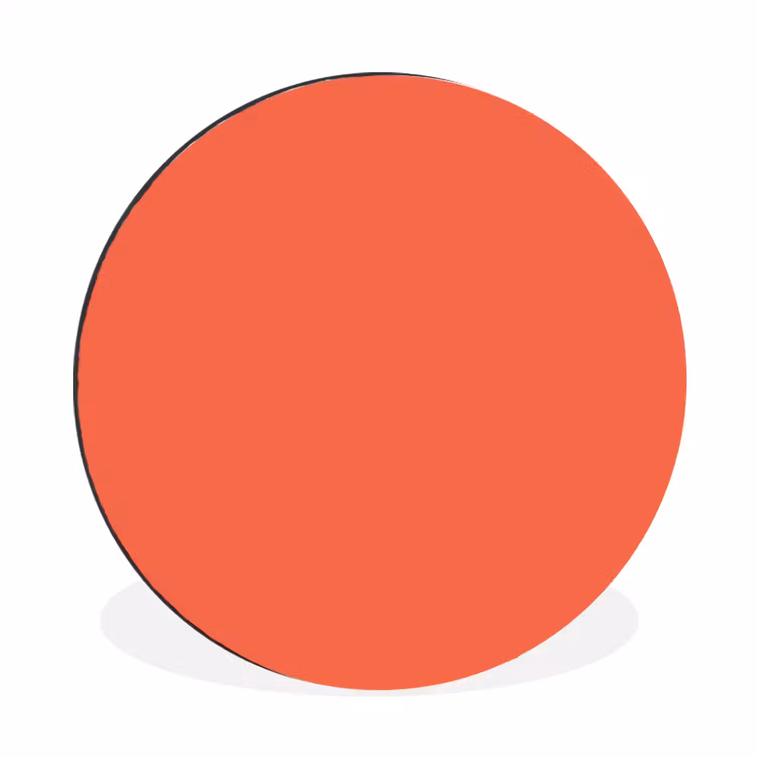 Sunset - Salmon - Oranje Wandcirkel aluminium klein 190 -3d