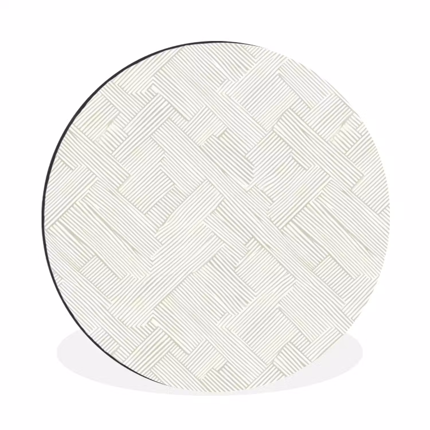 Textuur - Abstract - Beige Wandcirkel aluminium klein 190 -3d