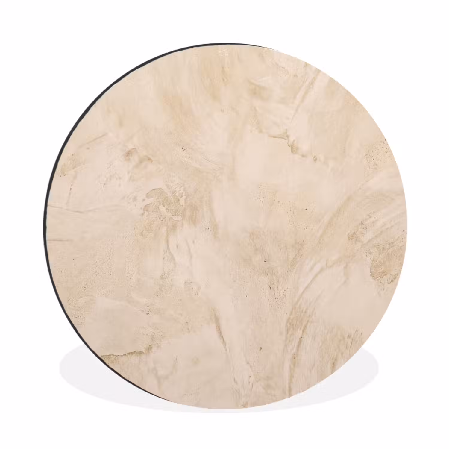 Textuur - Patroon - Abstract - Modern - Beige Wandcirkel aluminium klein -3d