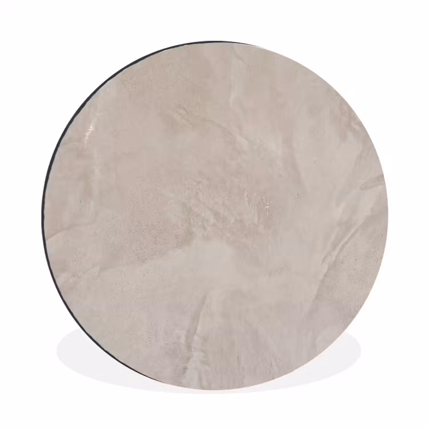 Textuur - Wand - Modern - Beige - Abstract Wandcirkel aluminium klein -3d