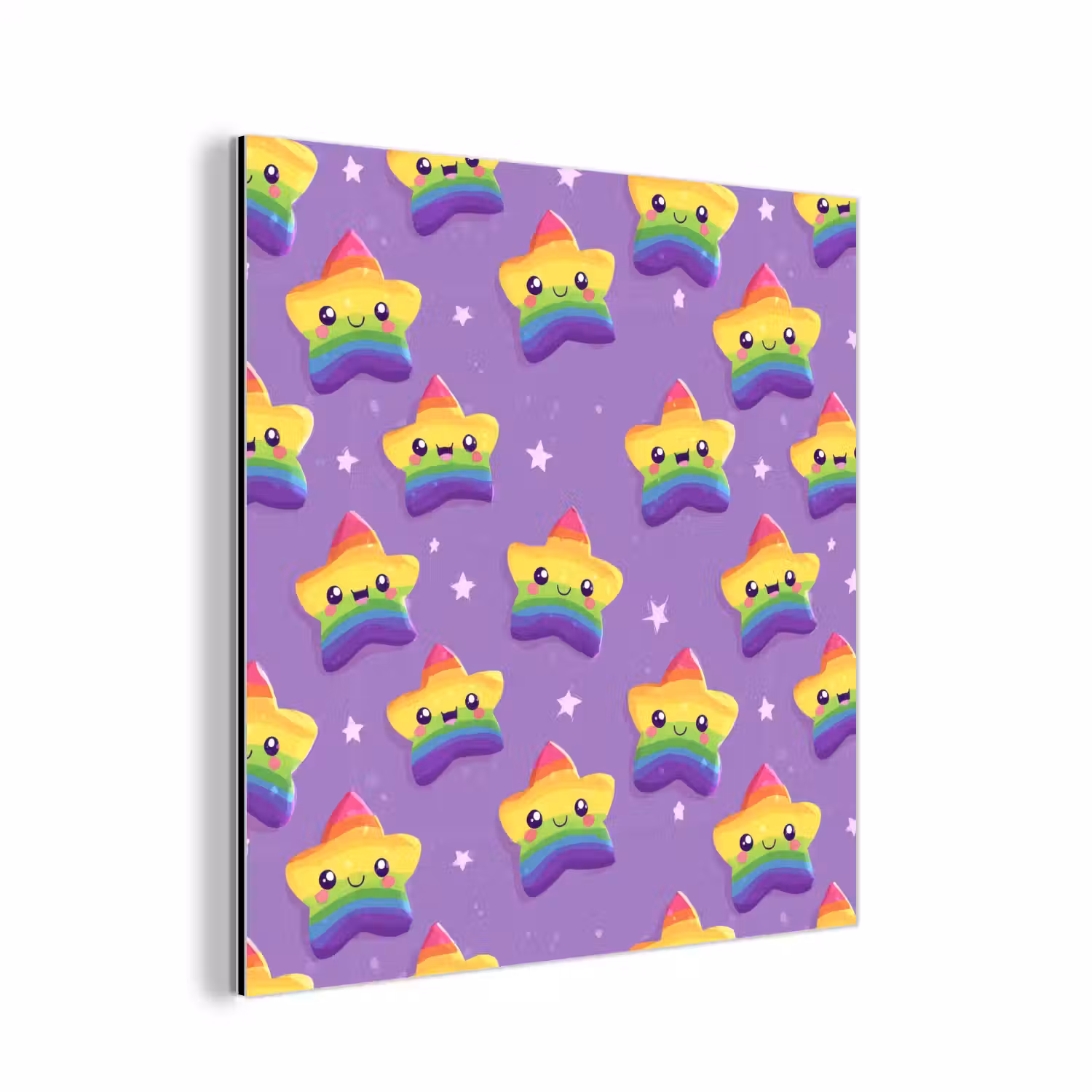 Sterren - Regenboog - Paars aluminium wit klein 46 -3d