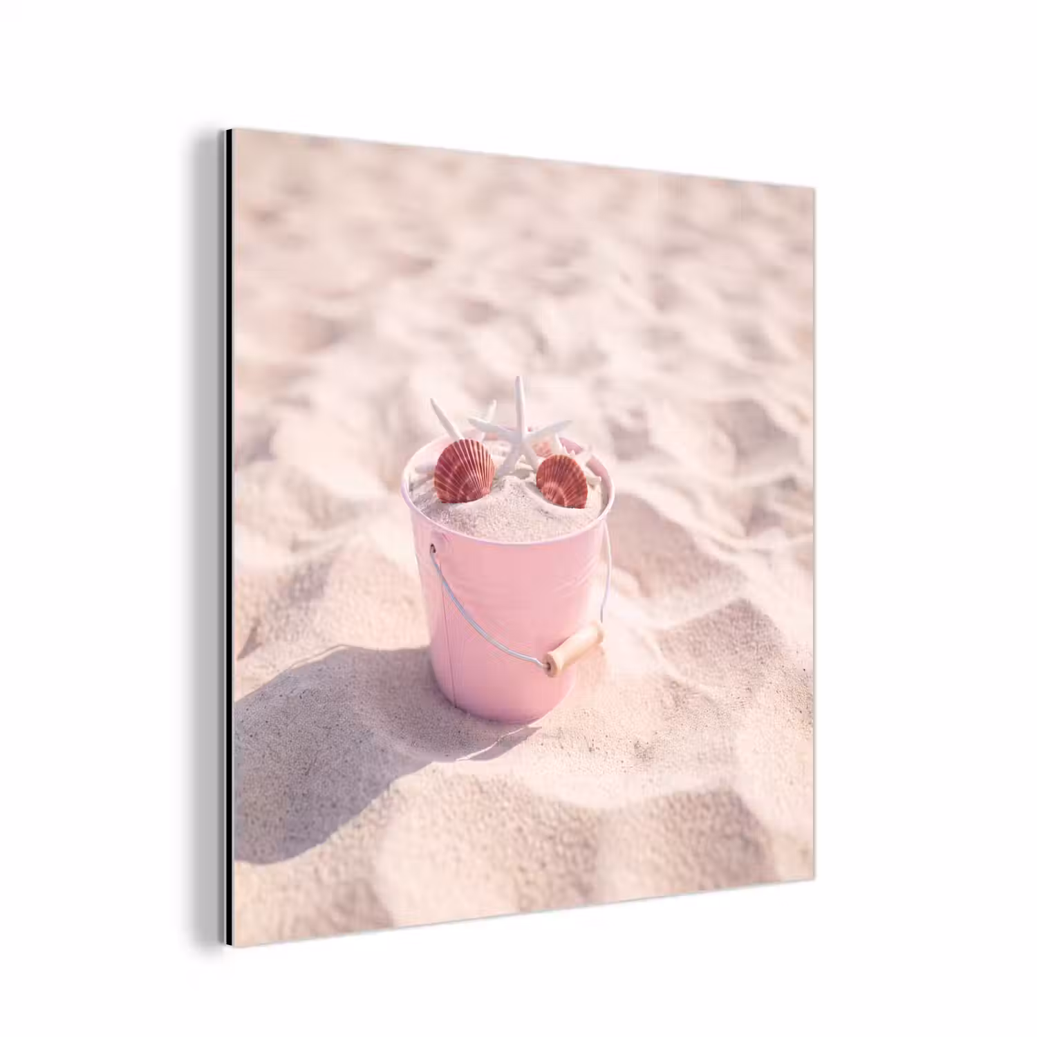 Strand - Schelpen - Zomer - Roze - Decoratie aluminium wit klein -3d