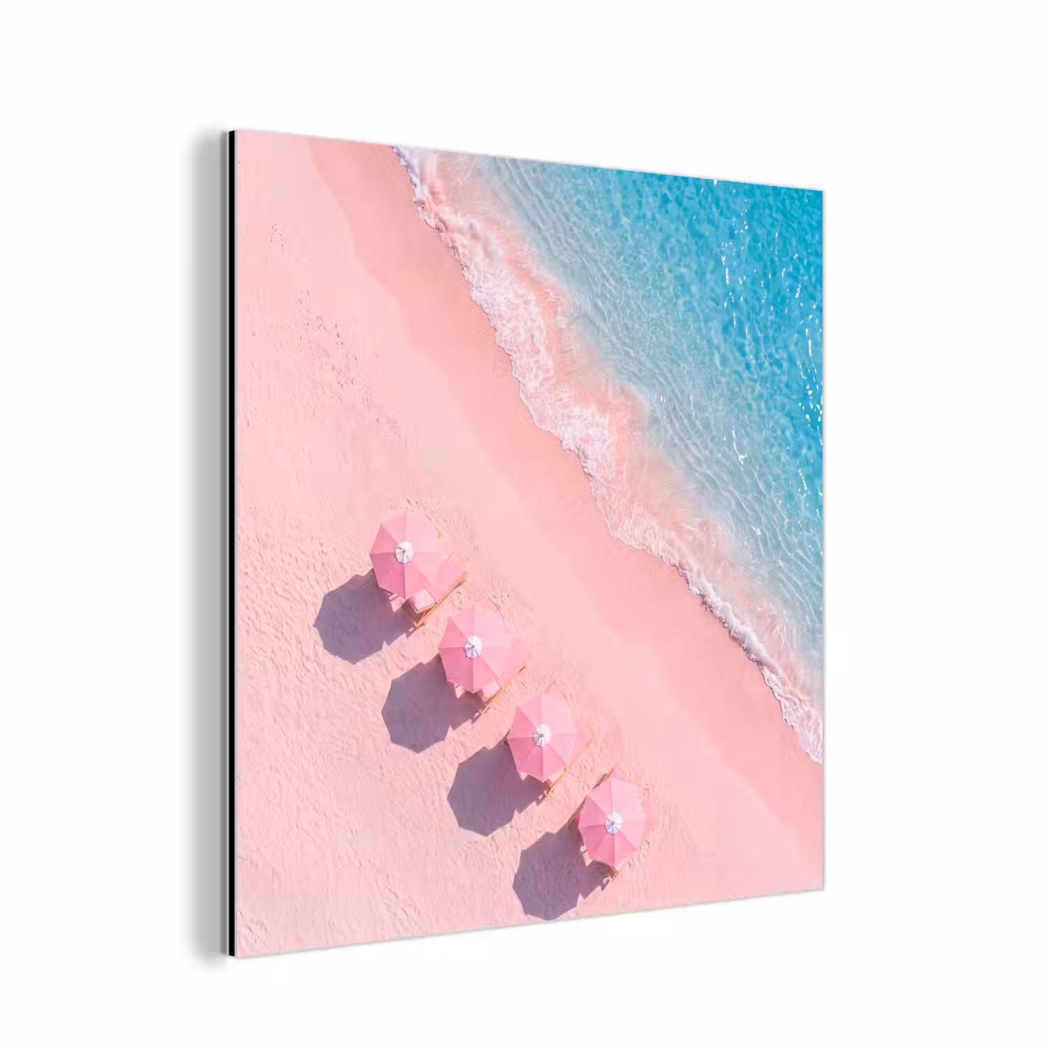 Strand - Roze zand - Zee - Zomer - Natuur aluminium wit klein -3d