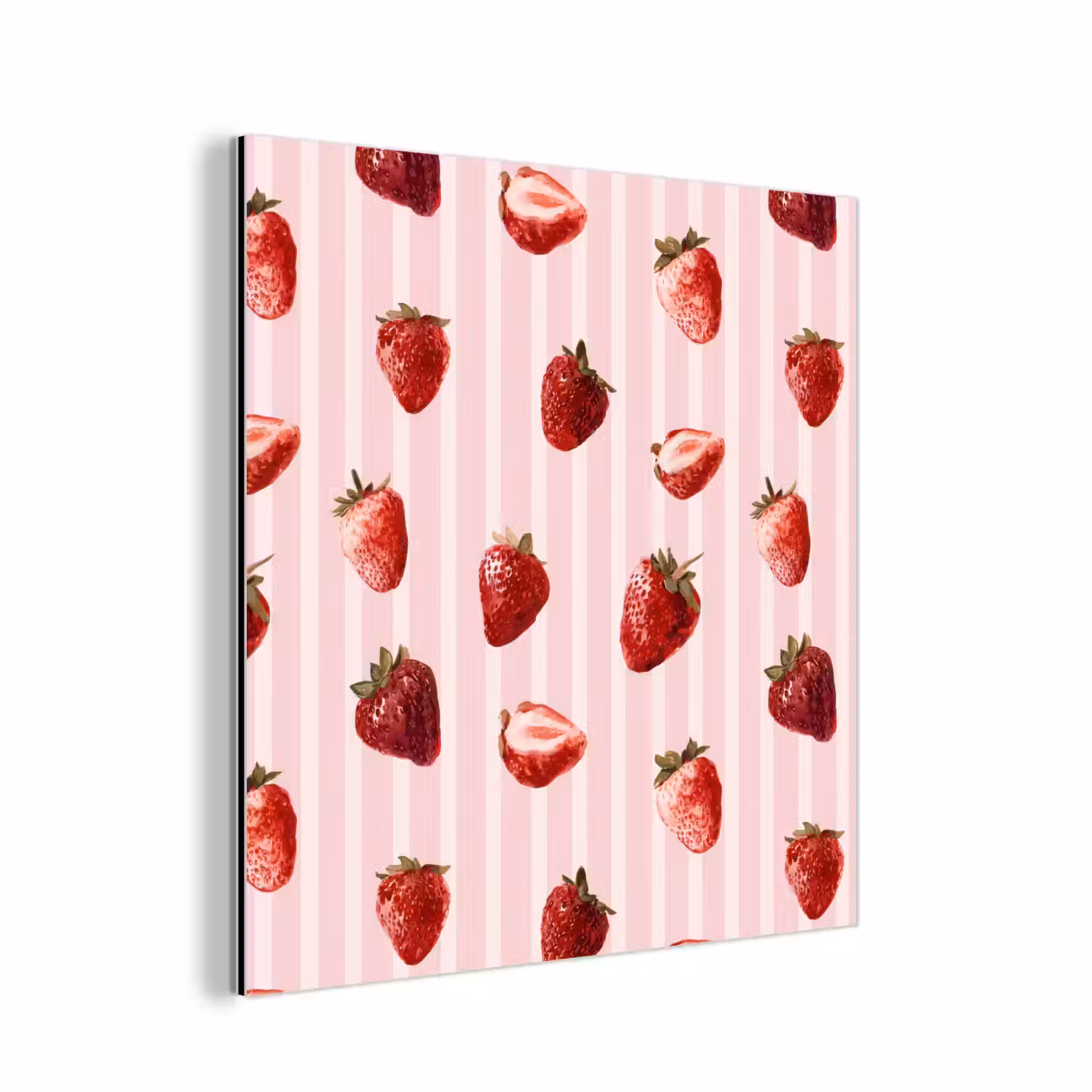 Strepen - Aardbei - Roze aluminium wit klein 46 -3d