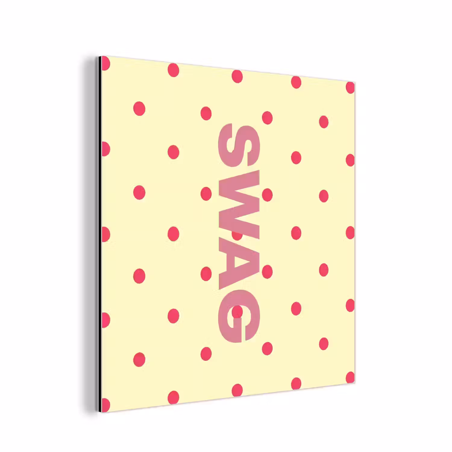 Swag - Roze - Stippen - Geel aluminium wit klein -3d