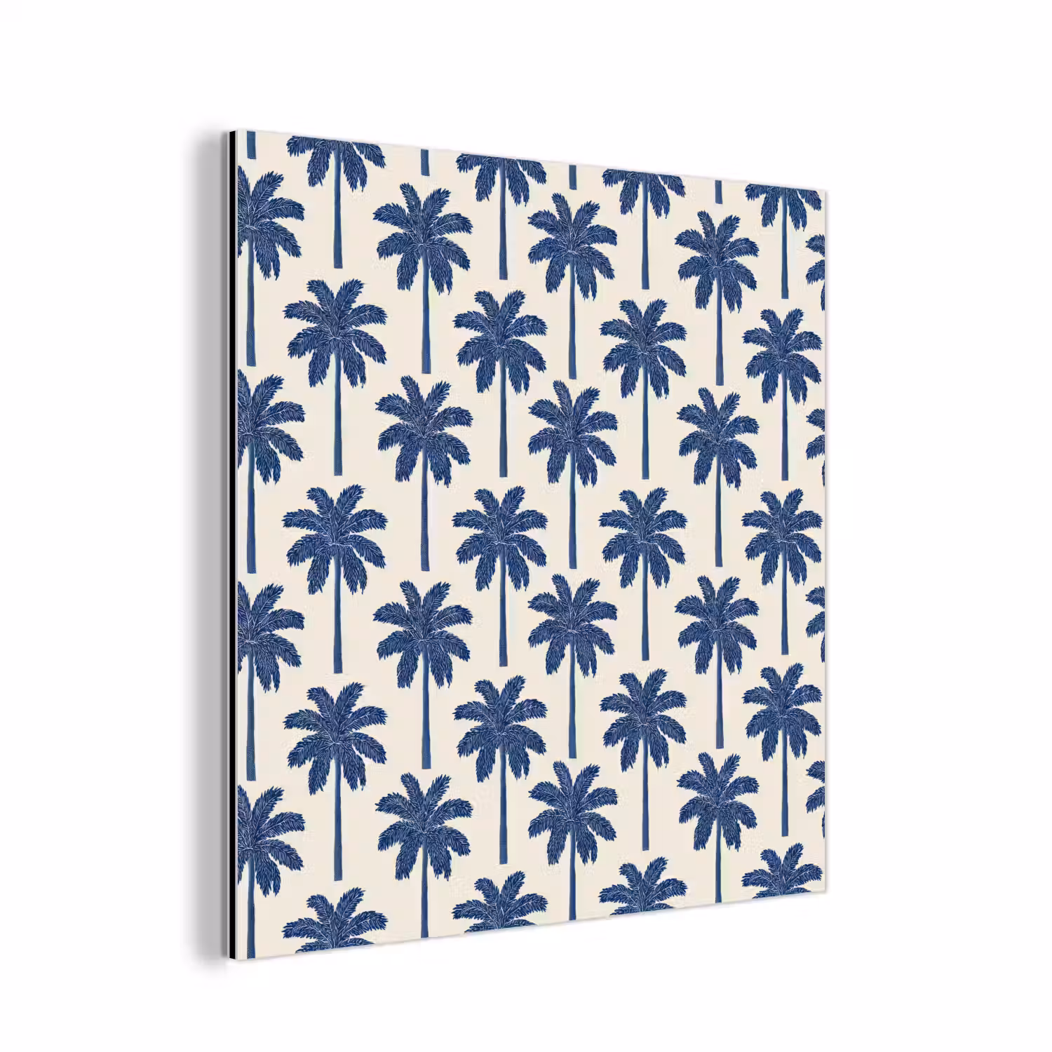 Symmetrisch - Palm - Blauw aluminium wit klein 46 -3d