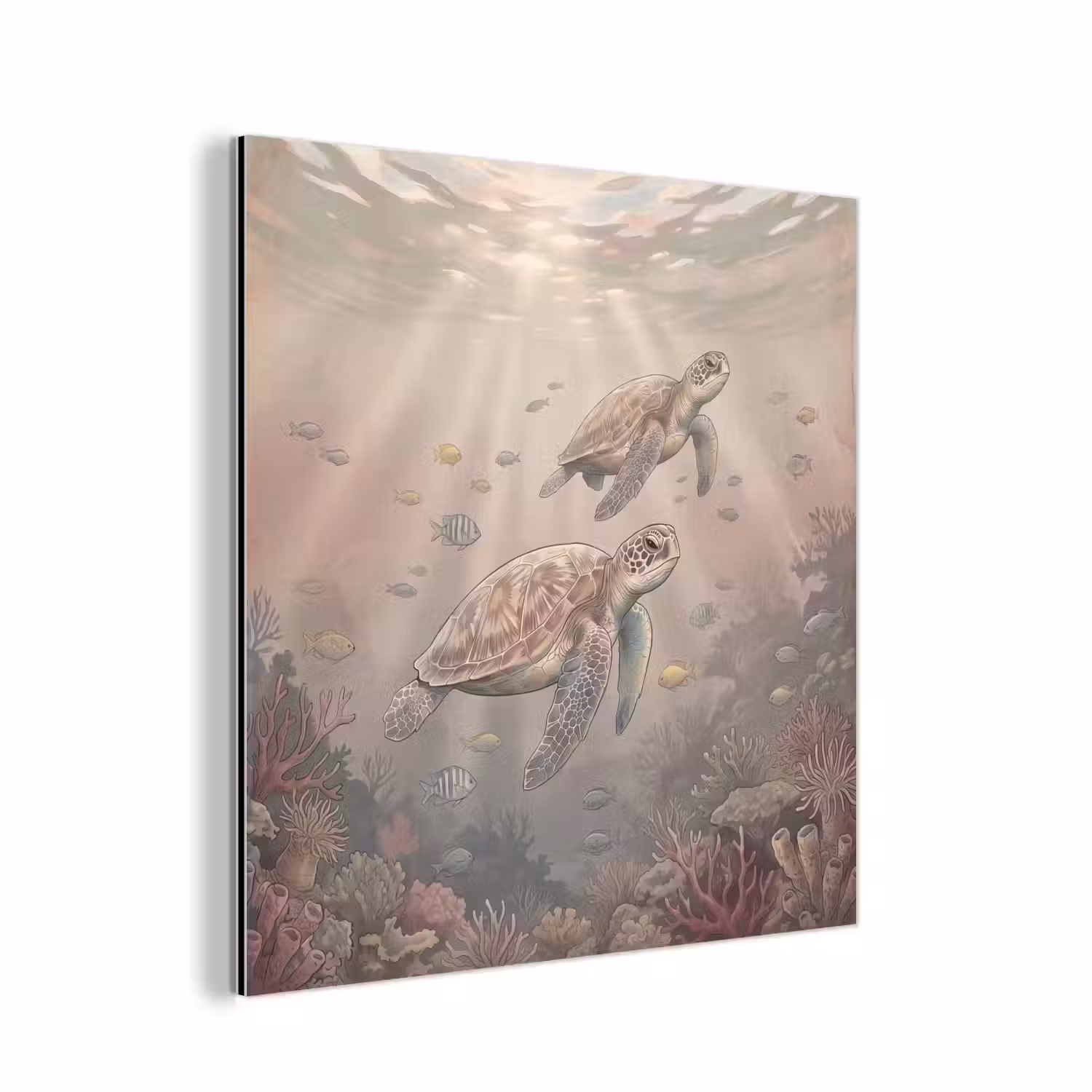 Dier - Onderwater - Oceaan - Illustratie - Zeeleven aluminium wit klein -3d