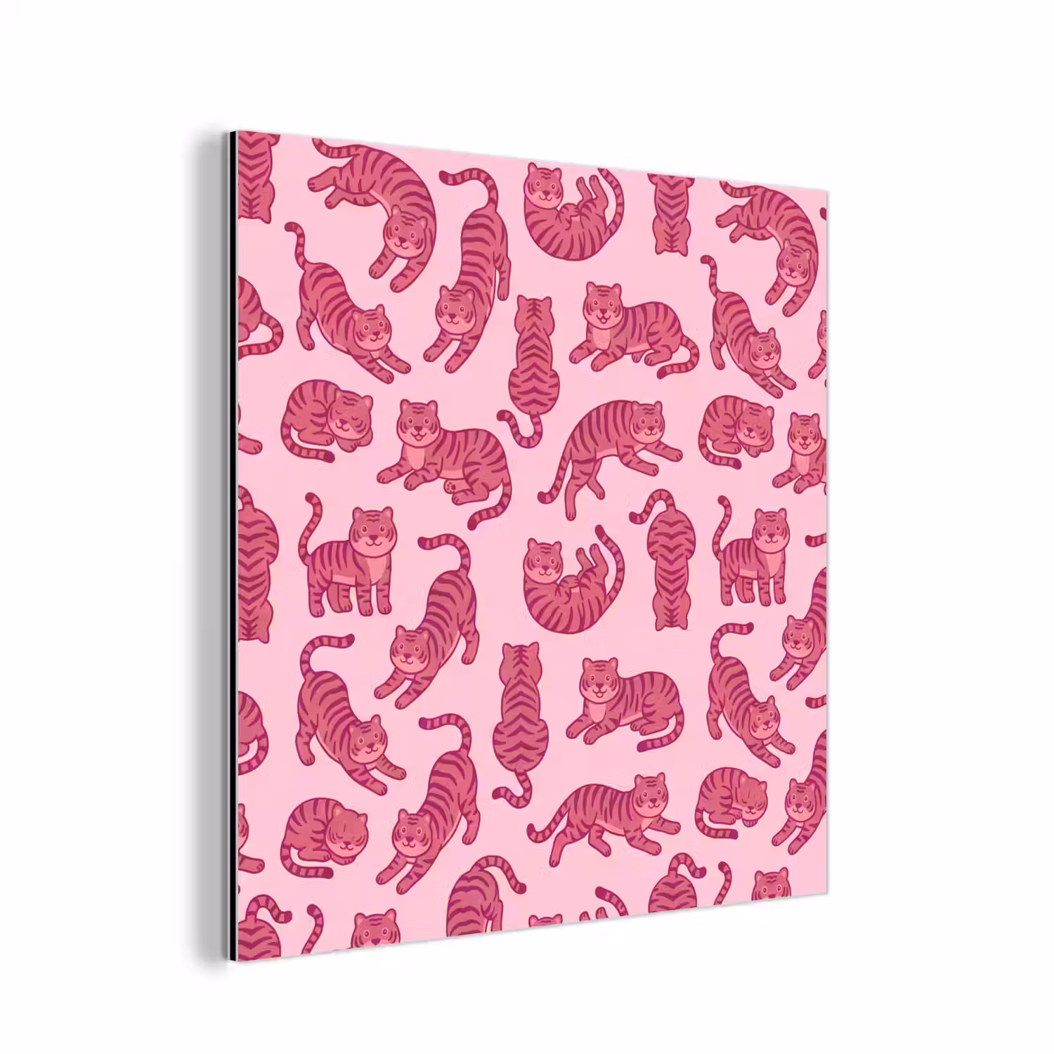 Dieren - Patroon - Roze - Speels - Cartoon aluminium wit klein -3d