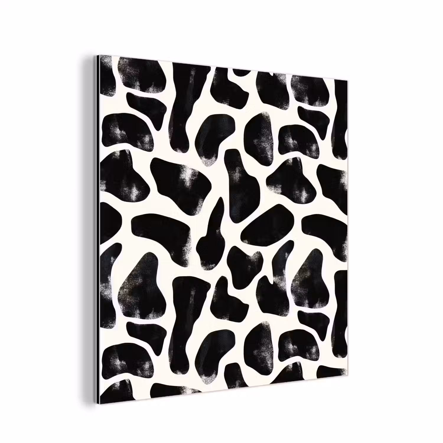 Dierenpatroon - Vlekken - Zwart - Wit aluminium wit klein 46 -3d