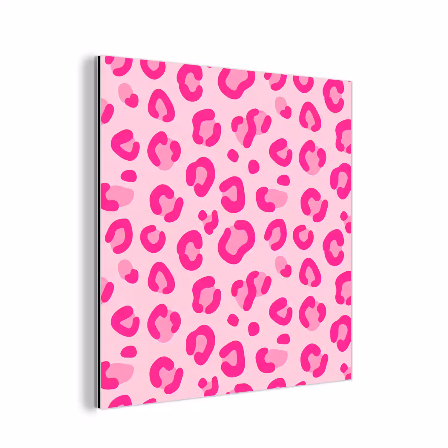 Dierenprint - Patroon - Abstract - Modern - Roze aluminium wit klein -3d