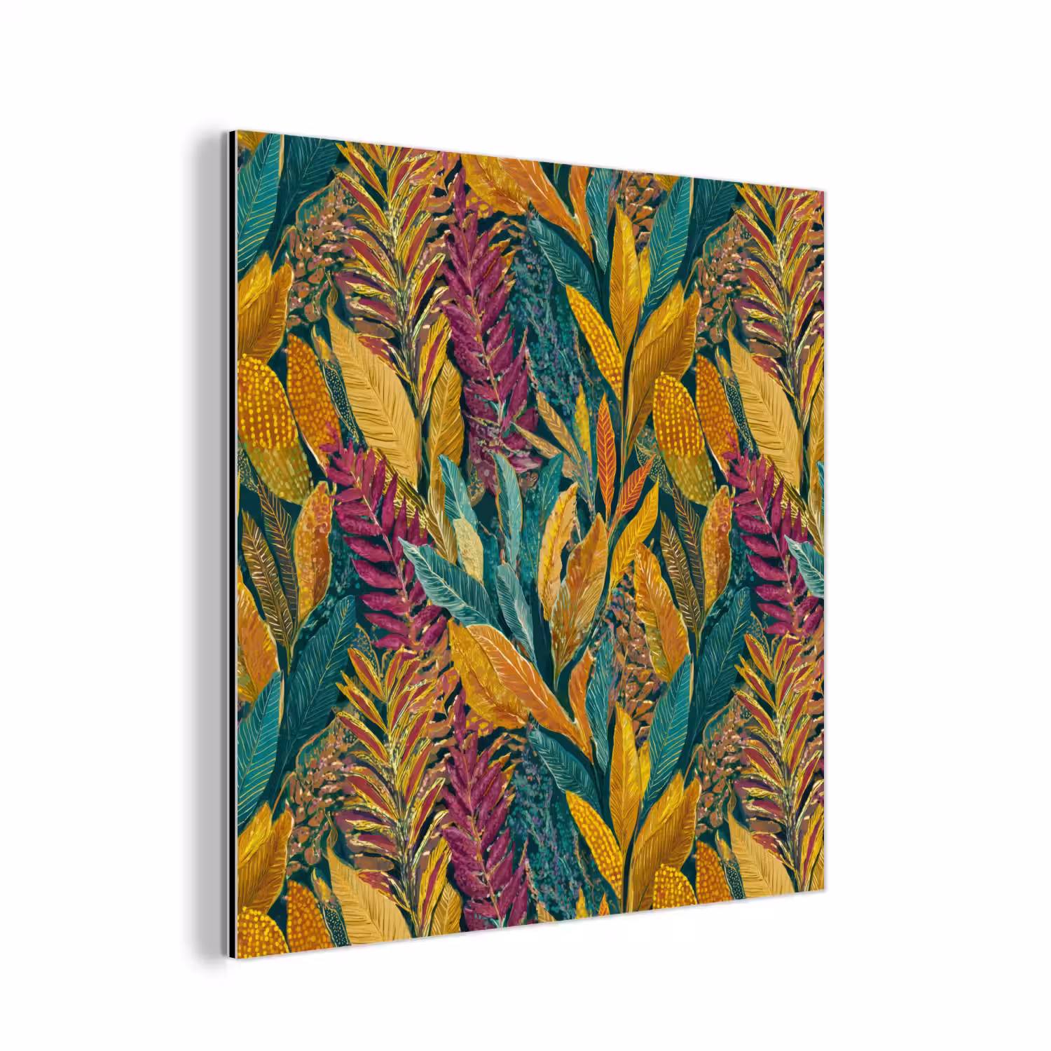 Tropische - Botanisch - Patroon - Kleurrijk - Exotisch aluminium wit klein 46 -3d