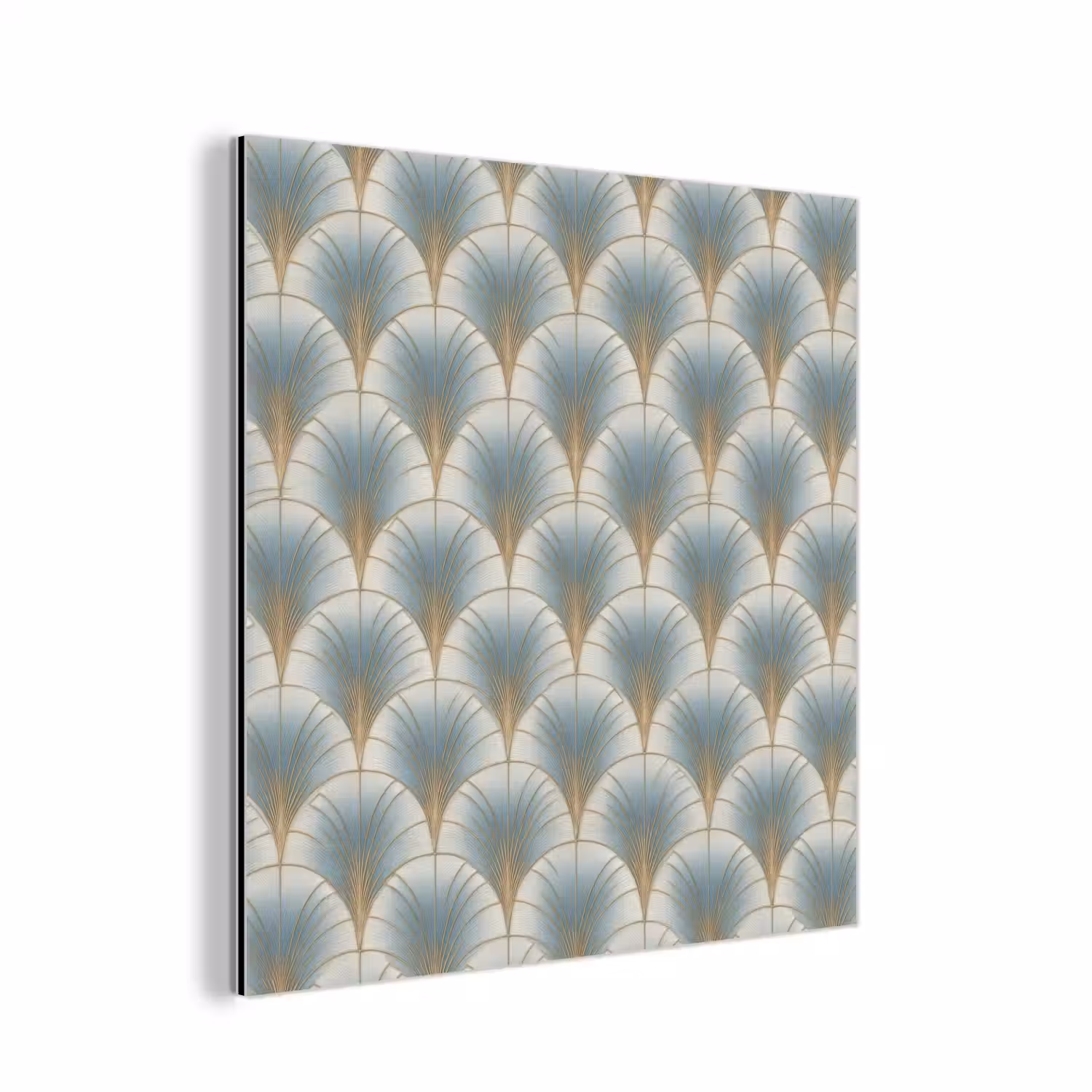 Waaier - Klassiek - Blauw aluminium wit klein 46 -3d