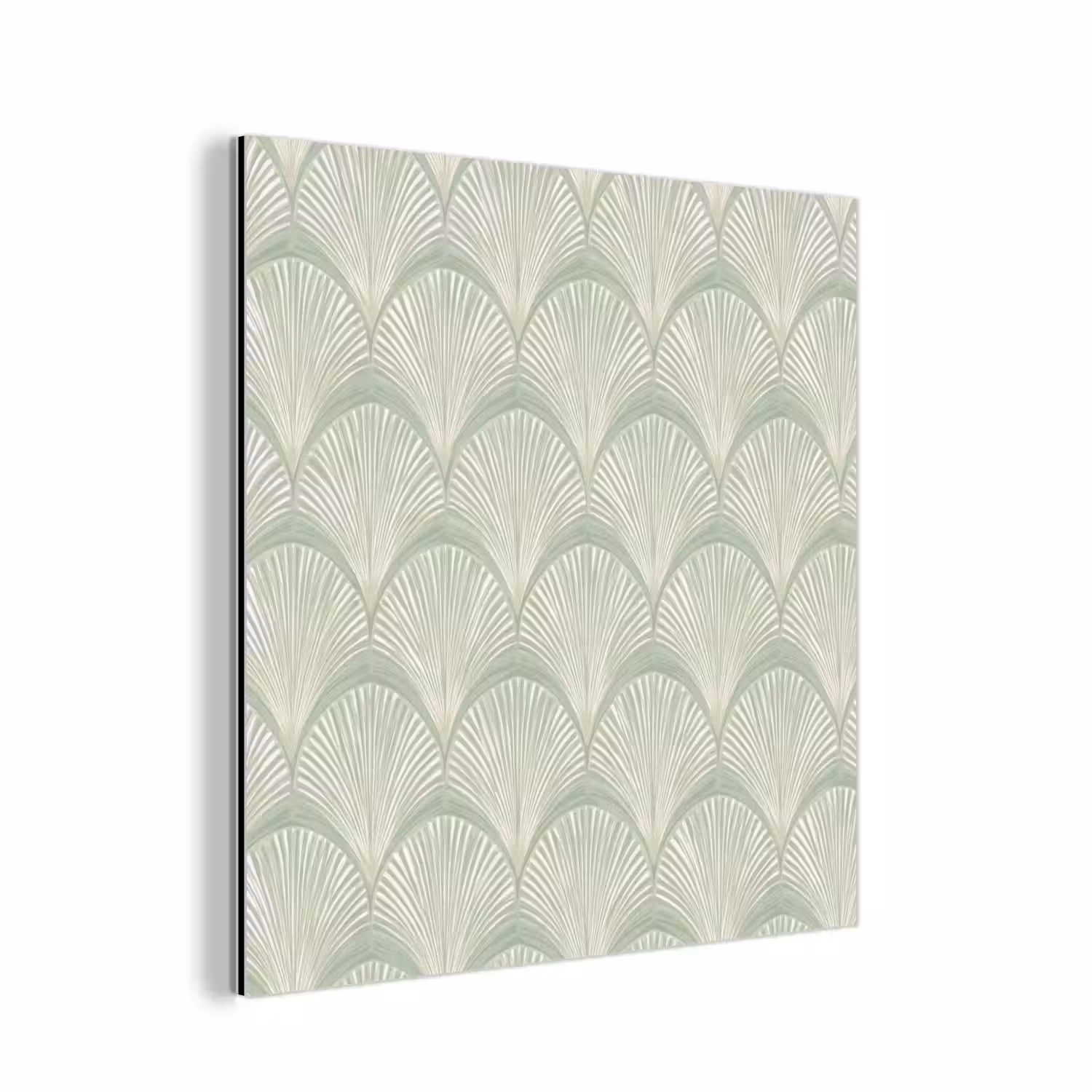 Waaiers - Patroon - Groen aluminium wit klein 46 -3d