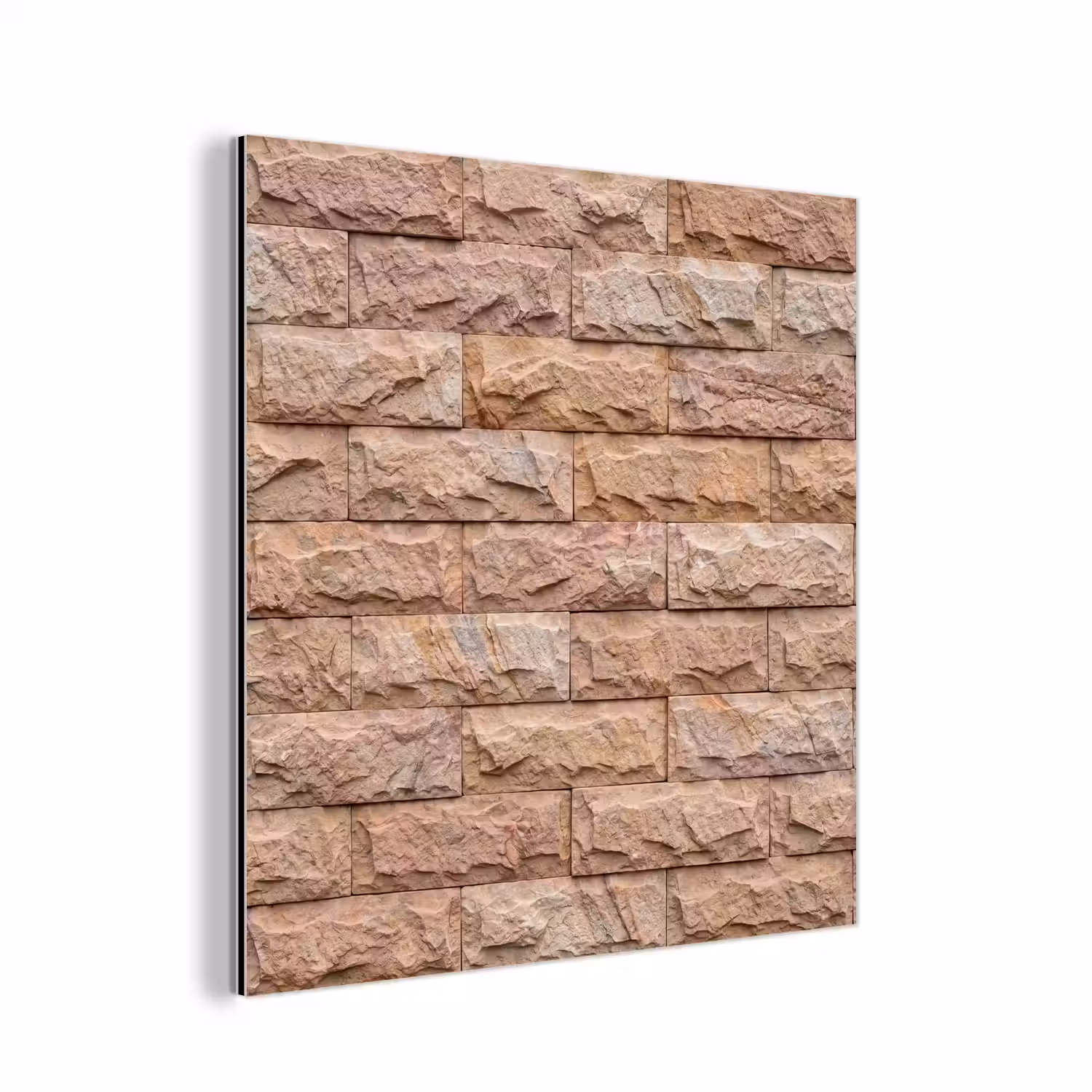 Muur - Steen - Ruw - Textuur - Beige aluminium wit klein -3d