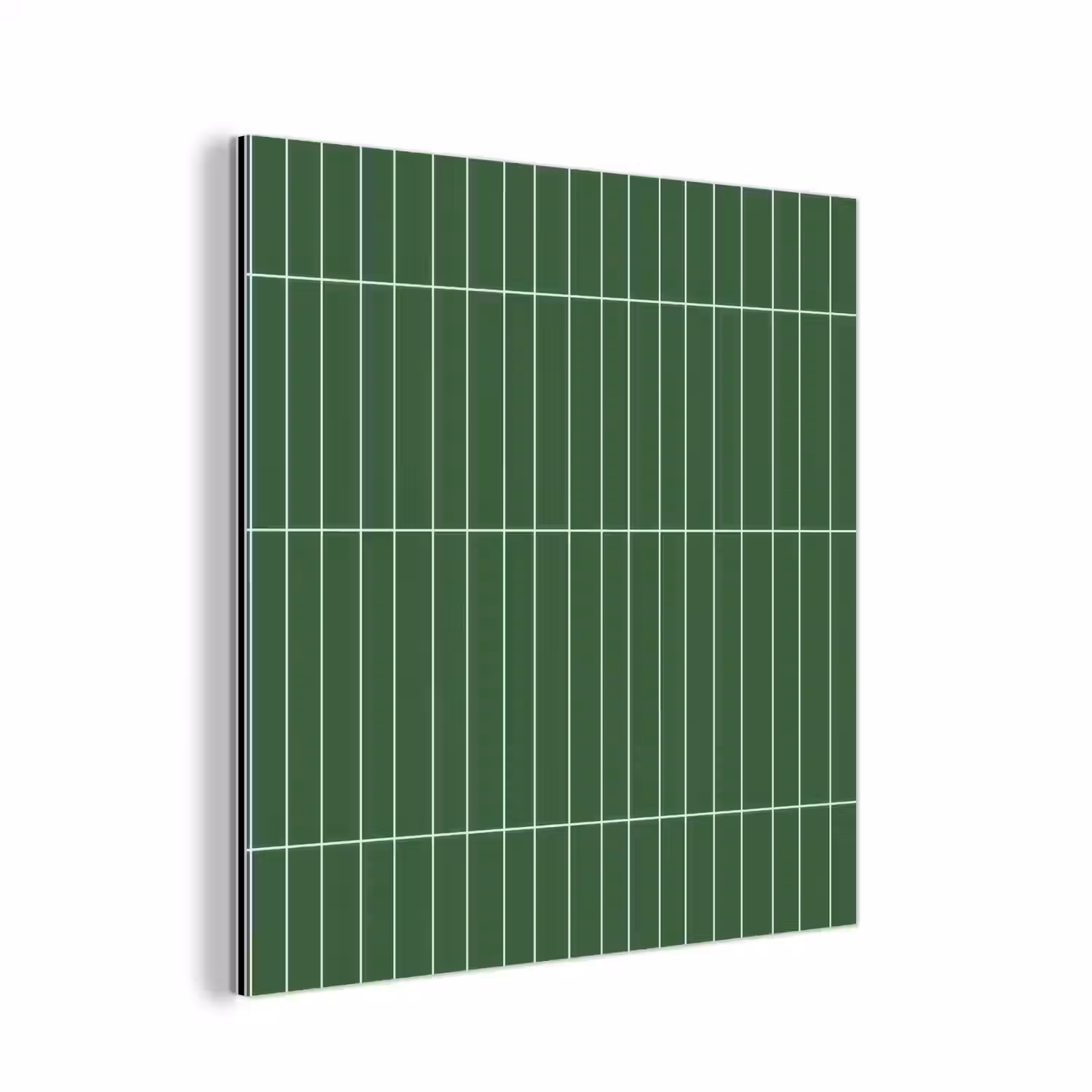 Wandtegel - Verticaal - Donkergroen aluminium wit klein 46 -3d