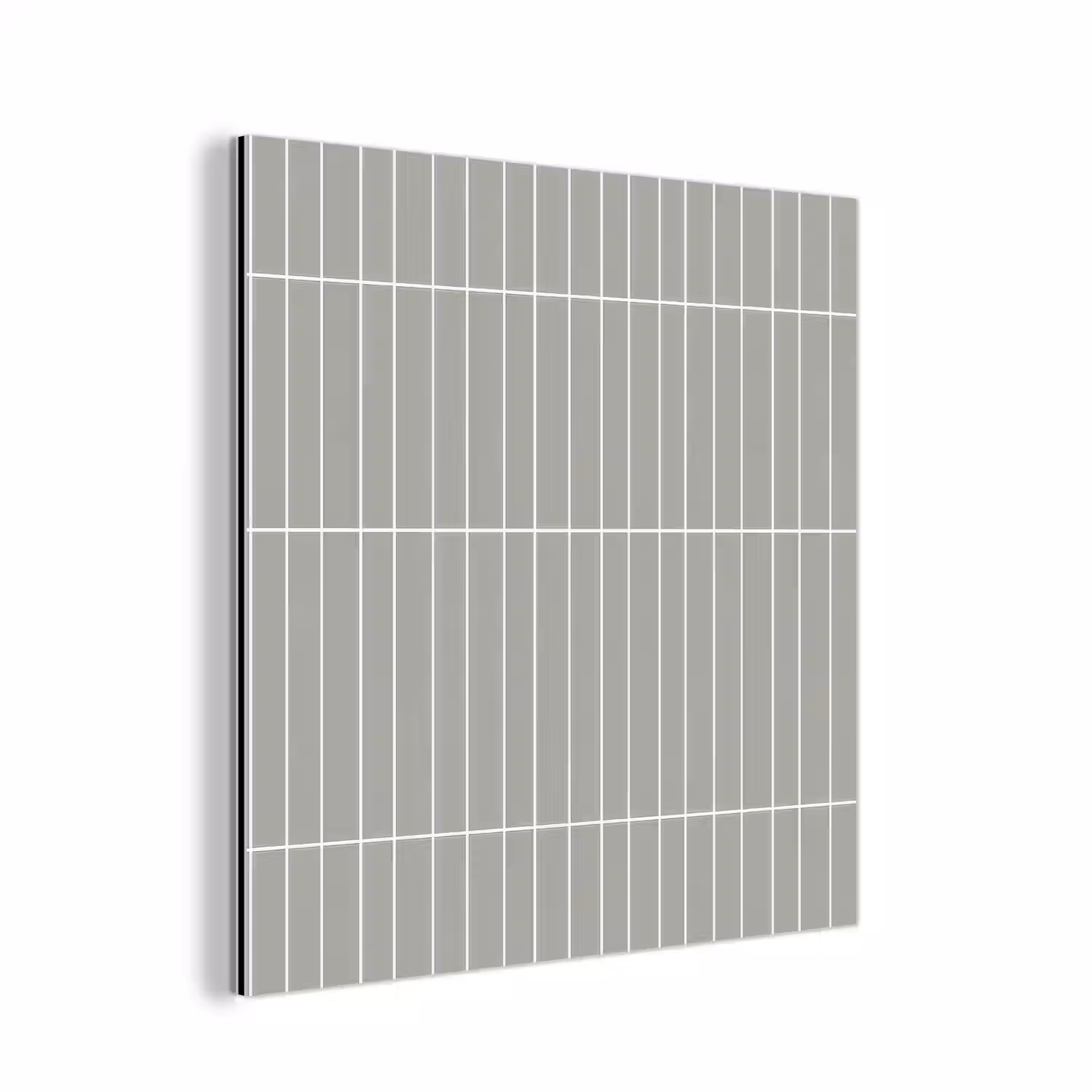 Wandtegel - Verticaal - Lichtgrijs aluminium wit klein 46 -3d