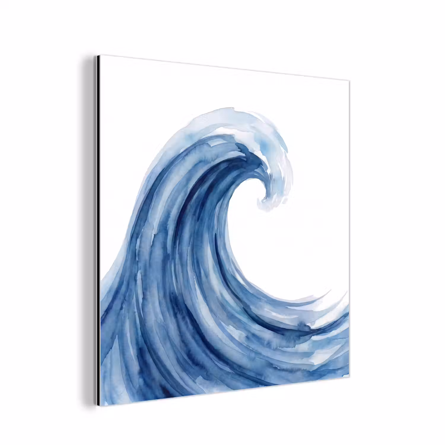 Water - Beweging - Natuur - Modern - Blauw aluminium wit klein -3d
